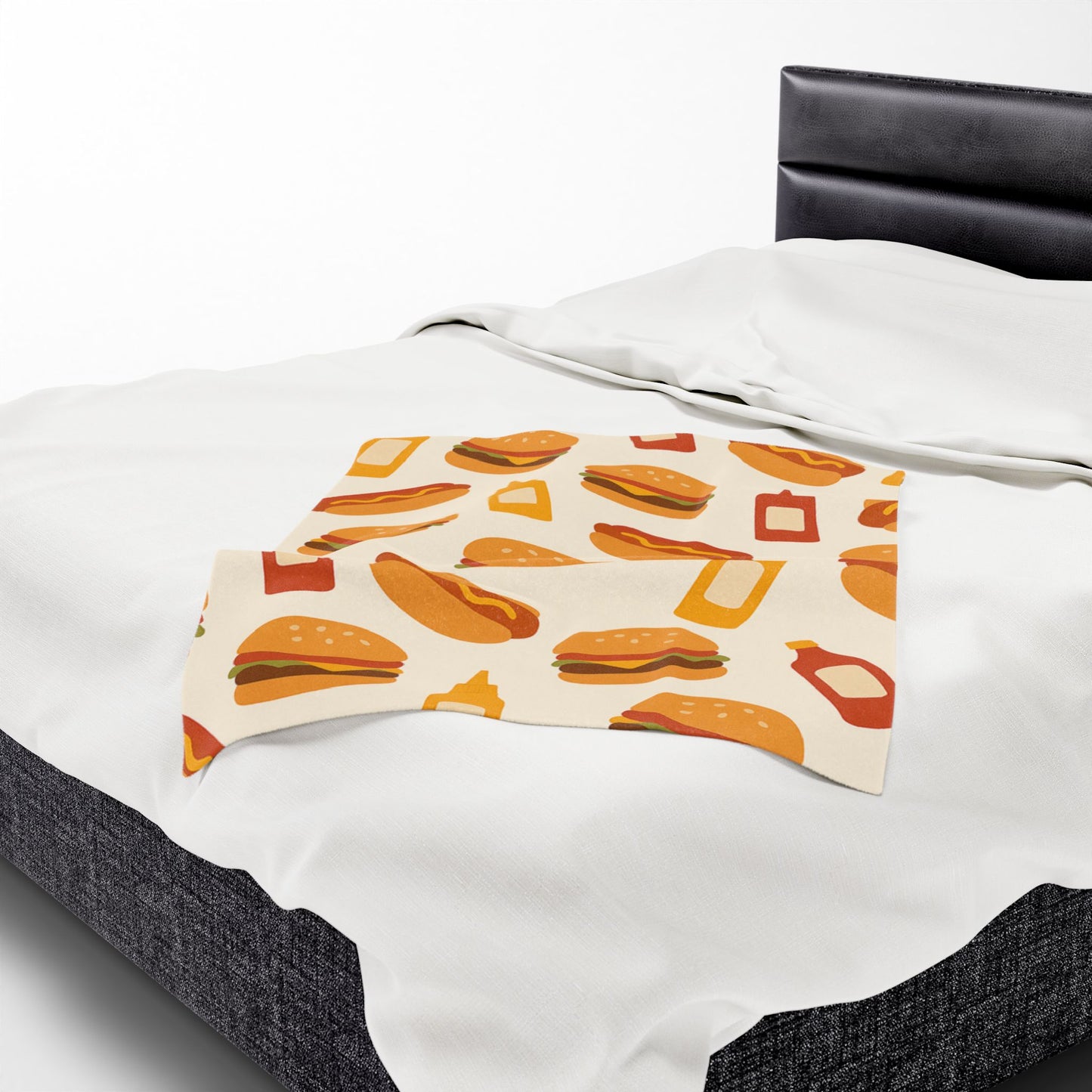 Hamburger Dog Velveteen Plush Blanket