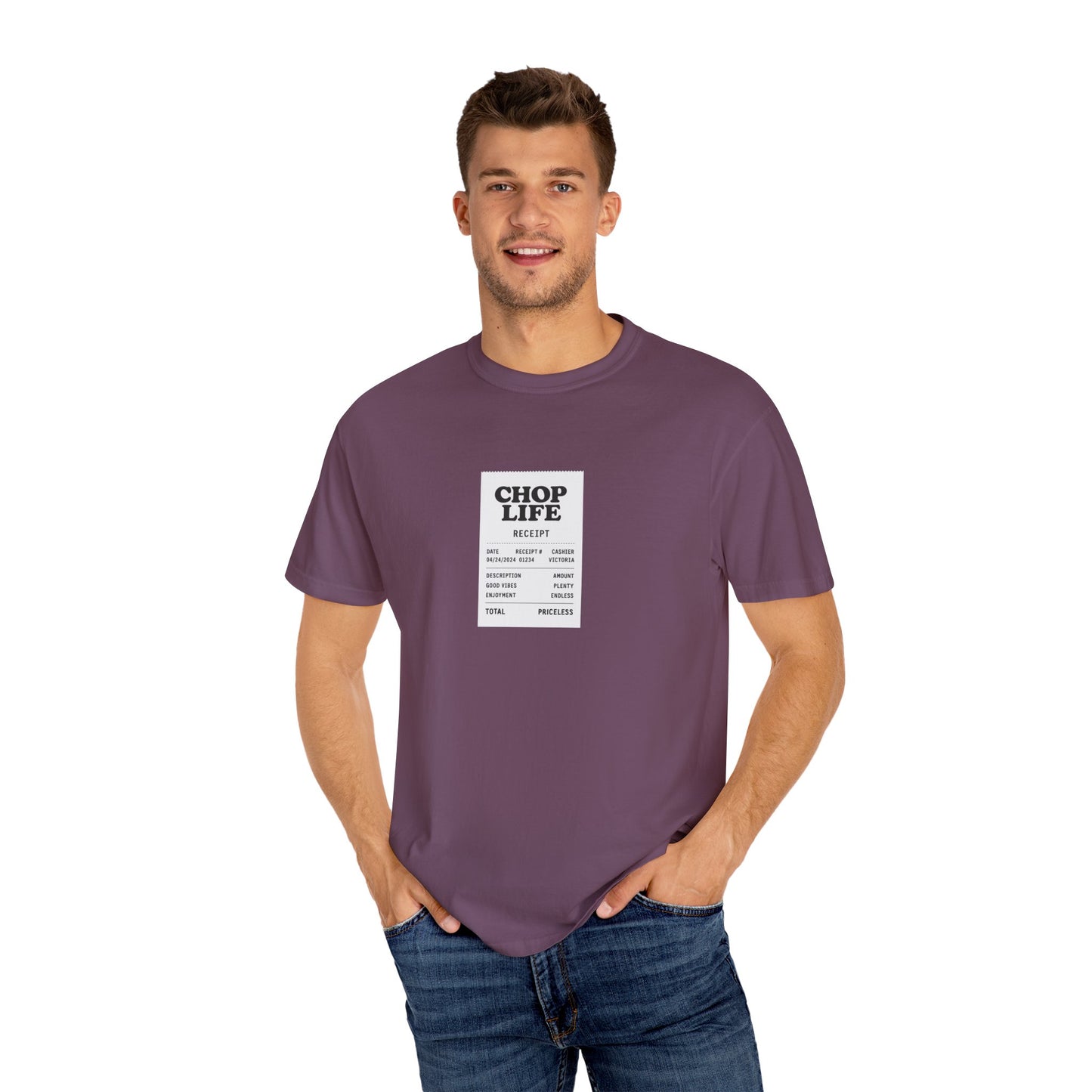 Chop Life Receipt Oversized T-shirt