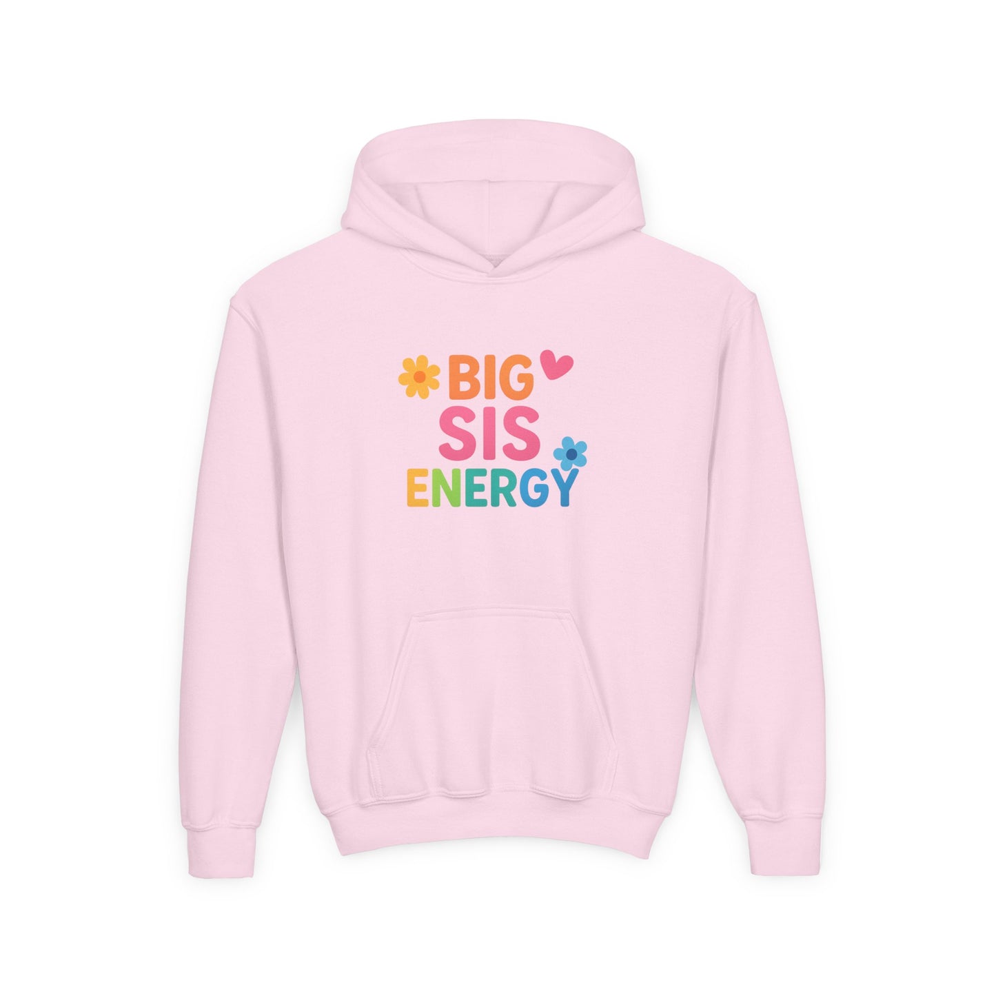 Big Sis Energy Kids Youth Hoodie