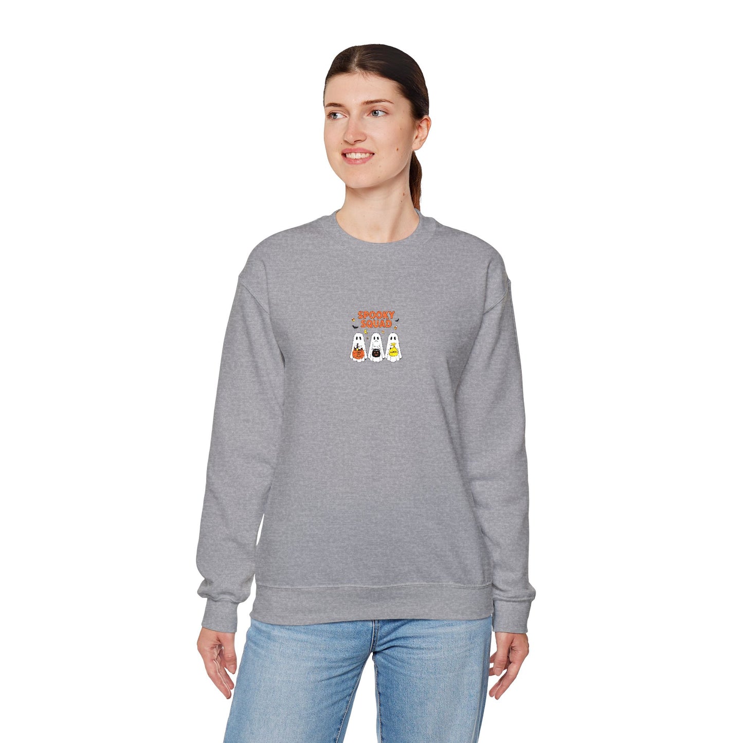 Spooky Squad Trick or Treat Embroidered Crewneck Sweatshirt