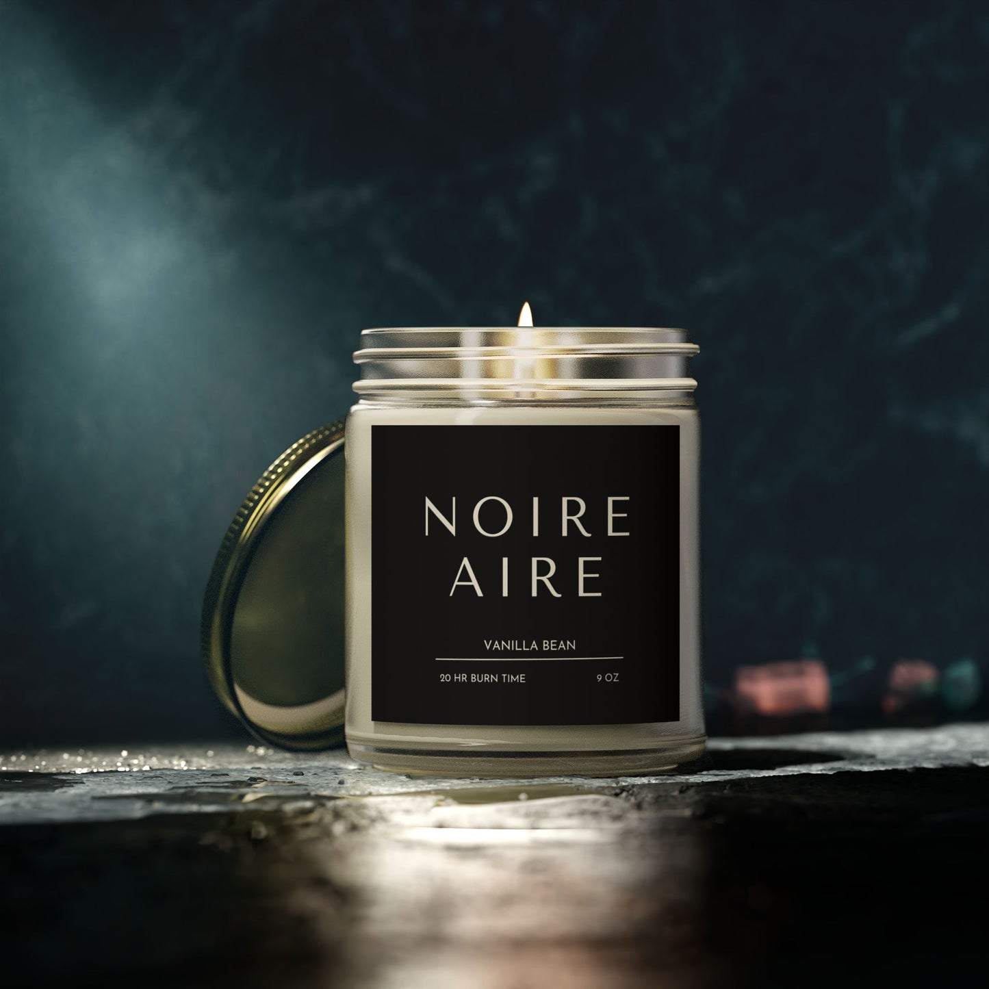 Noire Aire Vanilla Bean Scented Candles (4oz, 9oz)