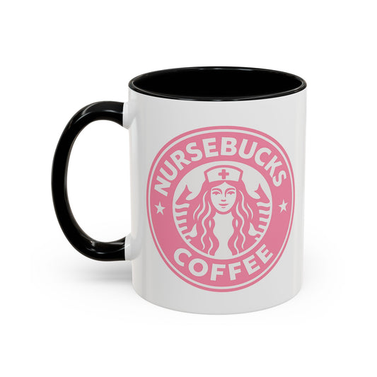 Nursebucks Coffee Pink Accent Mug (11, 15 oz)