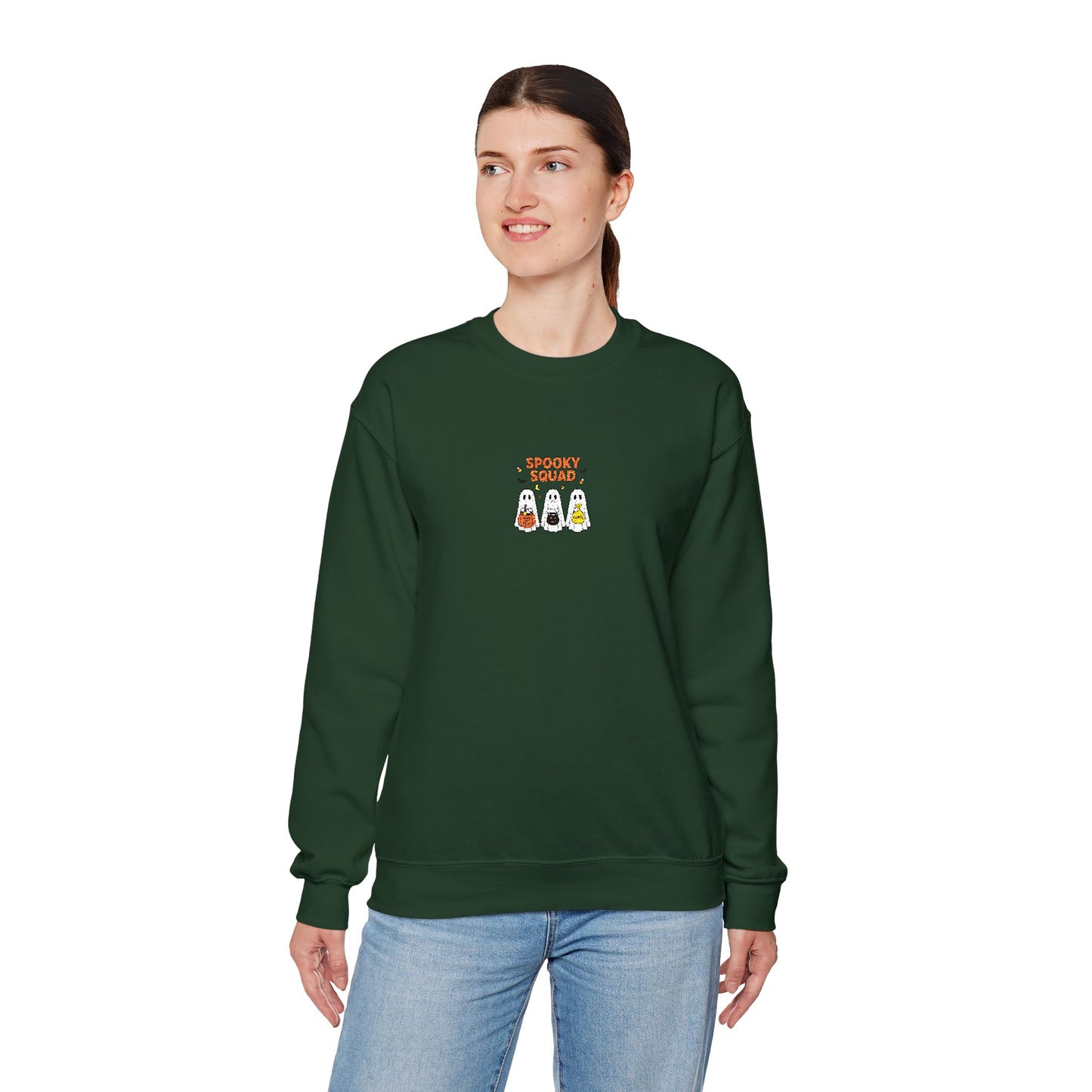 Spooky Squad Trick or Treat Embroidered Crewneck Sweatshirt