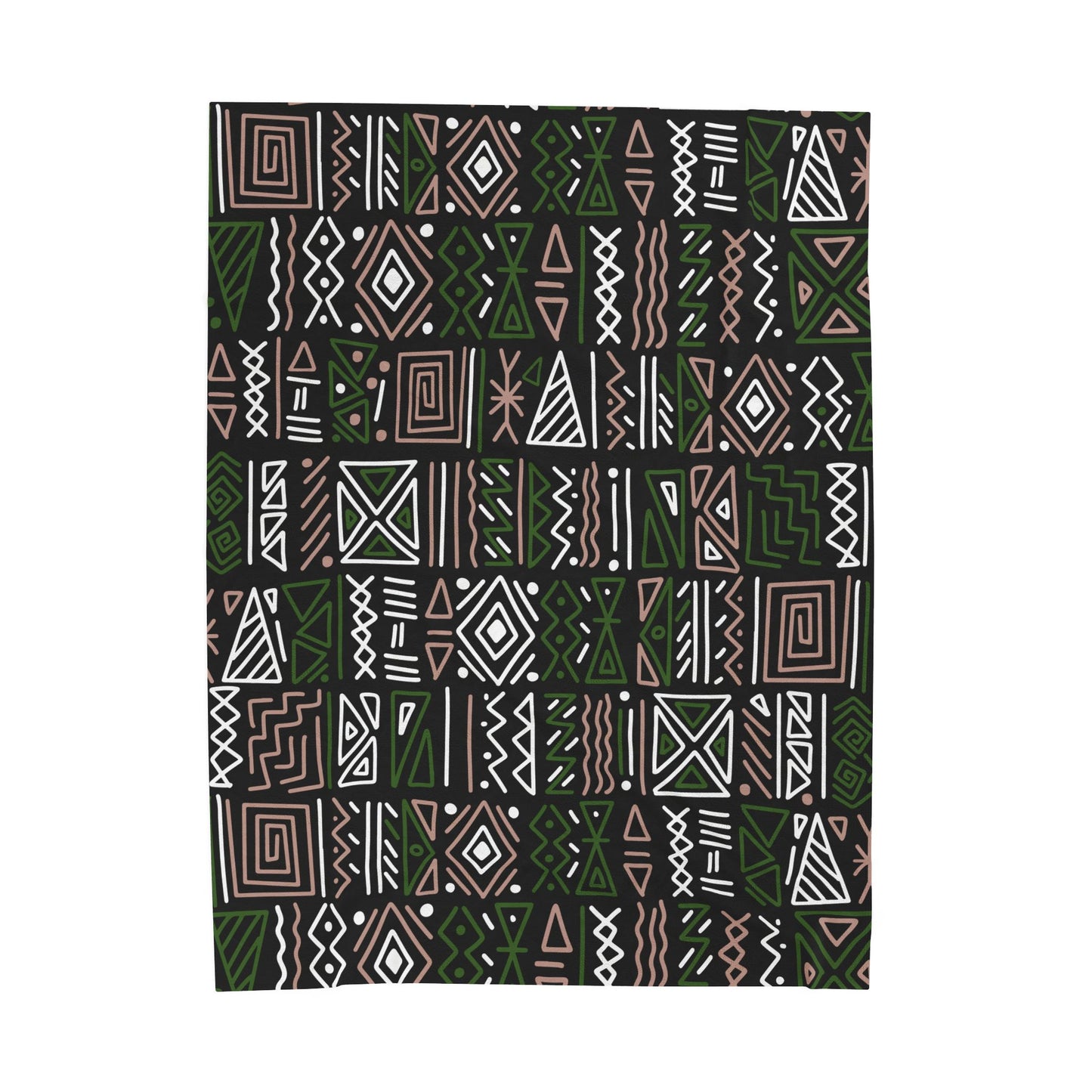 Nigerian Kente Cloth Velveteen Plush Blanket