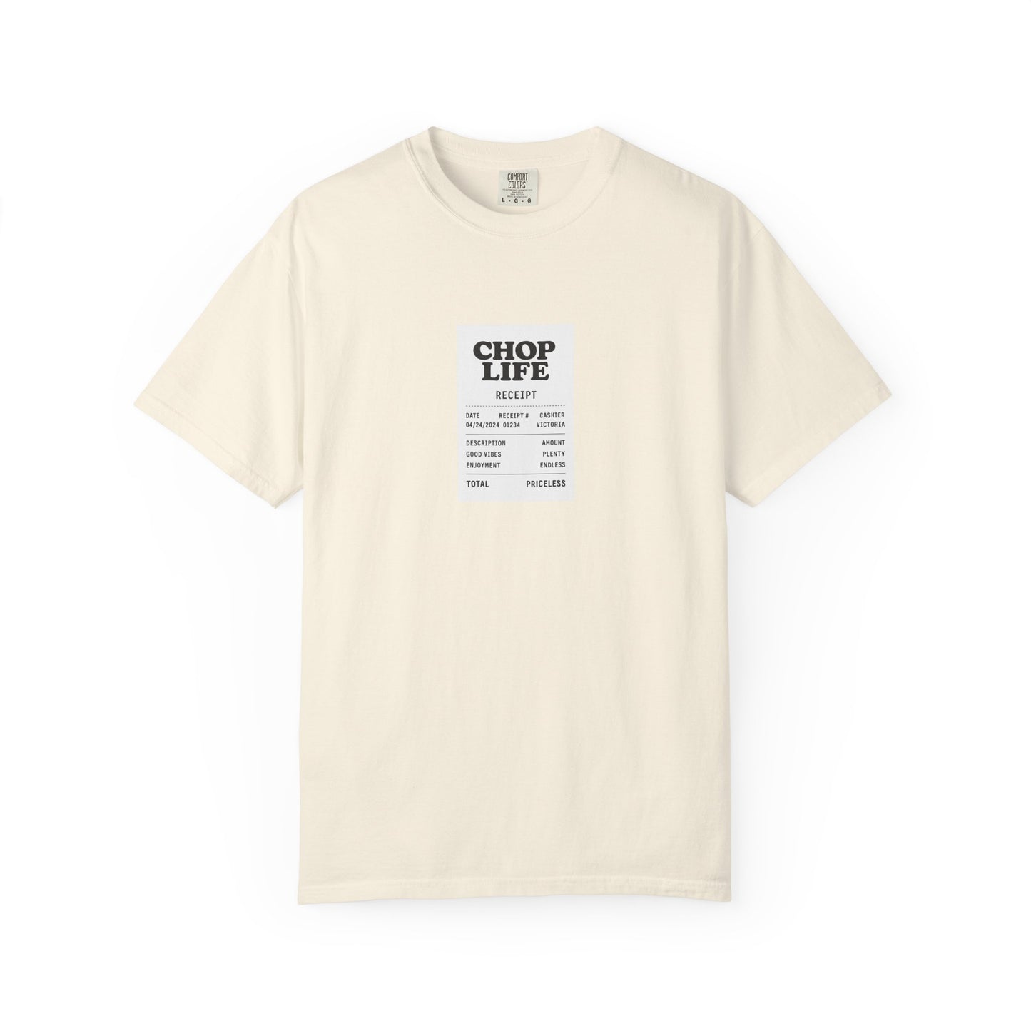 Chop Life Receipt Oversized T-shirt