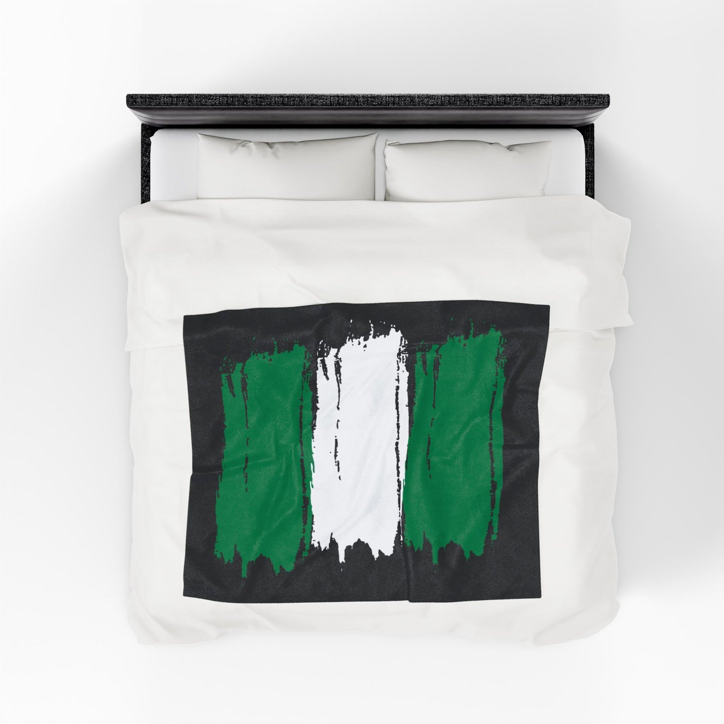 Nigerian Painted Flag Velveteen Plush Blanket