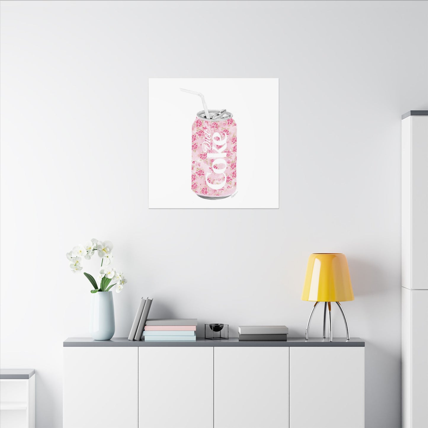 Rose Diet Coke Matte Canvas, Stretched