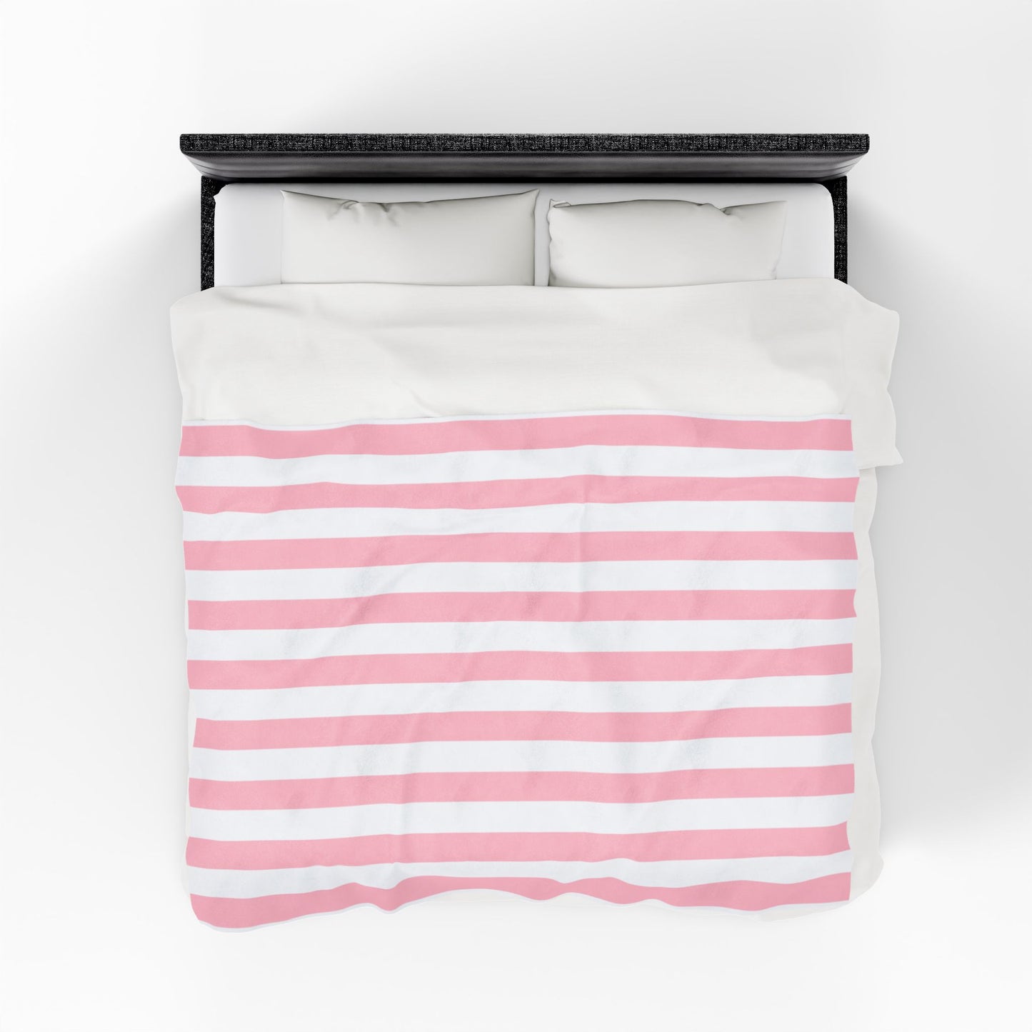 Pink Striped Summer Velveteen Plush Blanket
