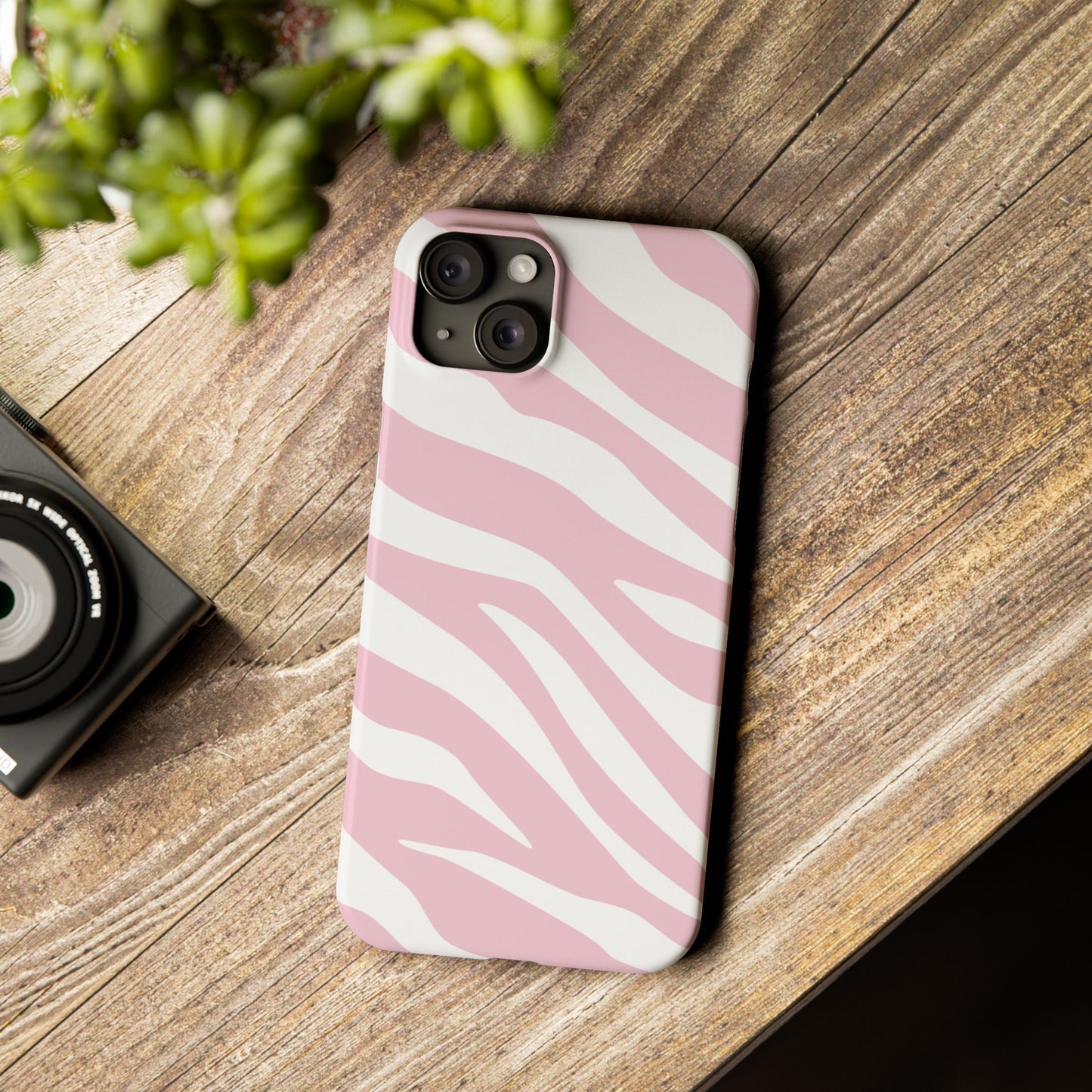 Pink Zebra Slim iPhone Case