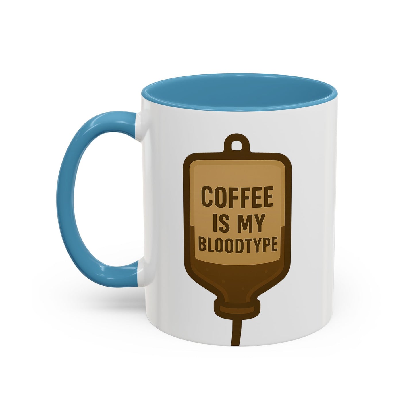 Coffee Is My Blood Type Accent Mug (11, 15oz)