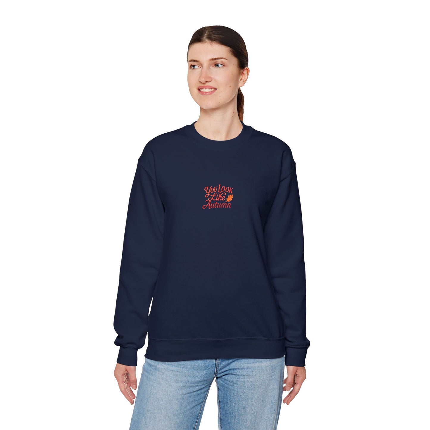 You Look Like Autumn Embroidered Crewneck Sweatshirt