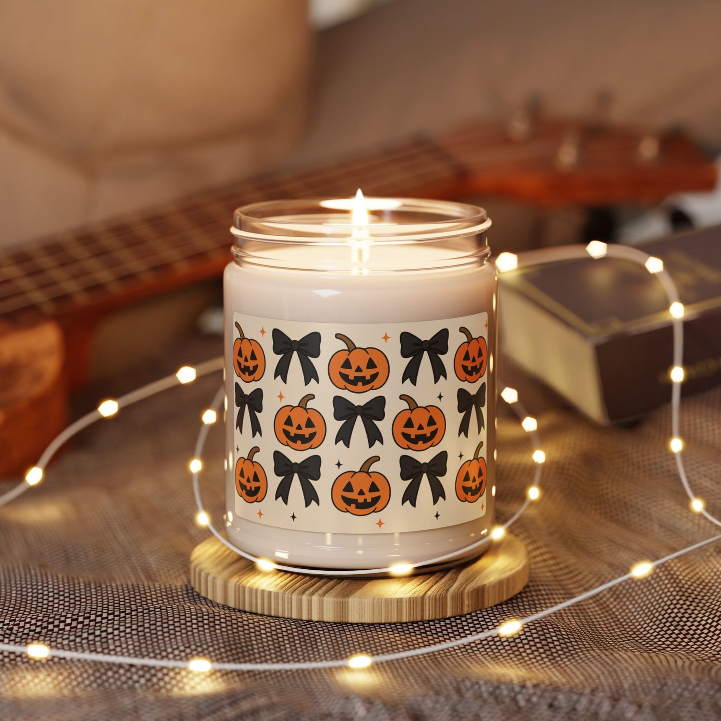Pumpkins and Black Bows Scented Candle (9oz)