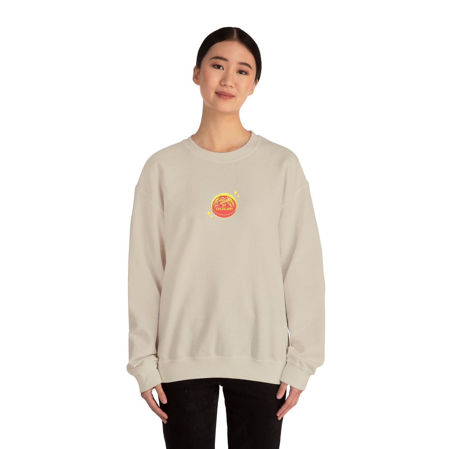 Be Excellent Embroidered Crewneck Sweatshirt