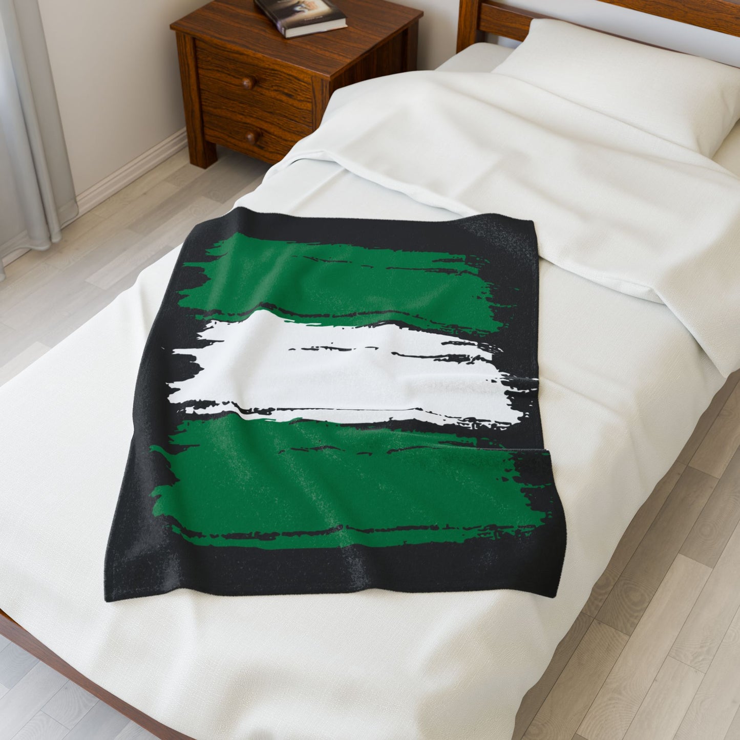 Nigerian Painted Flag Velveteen Plush Blanket