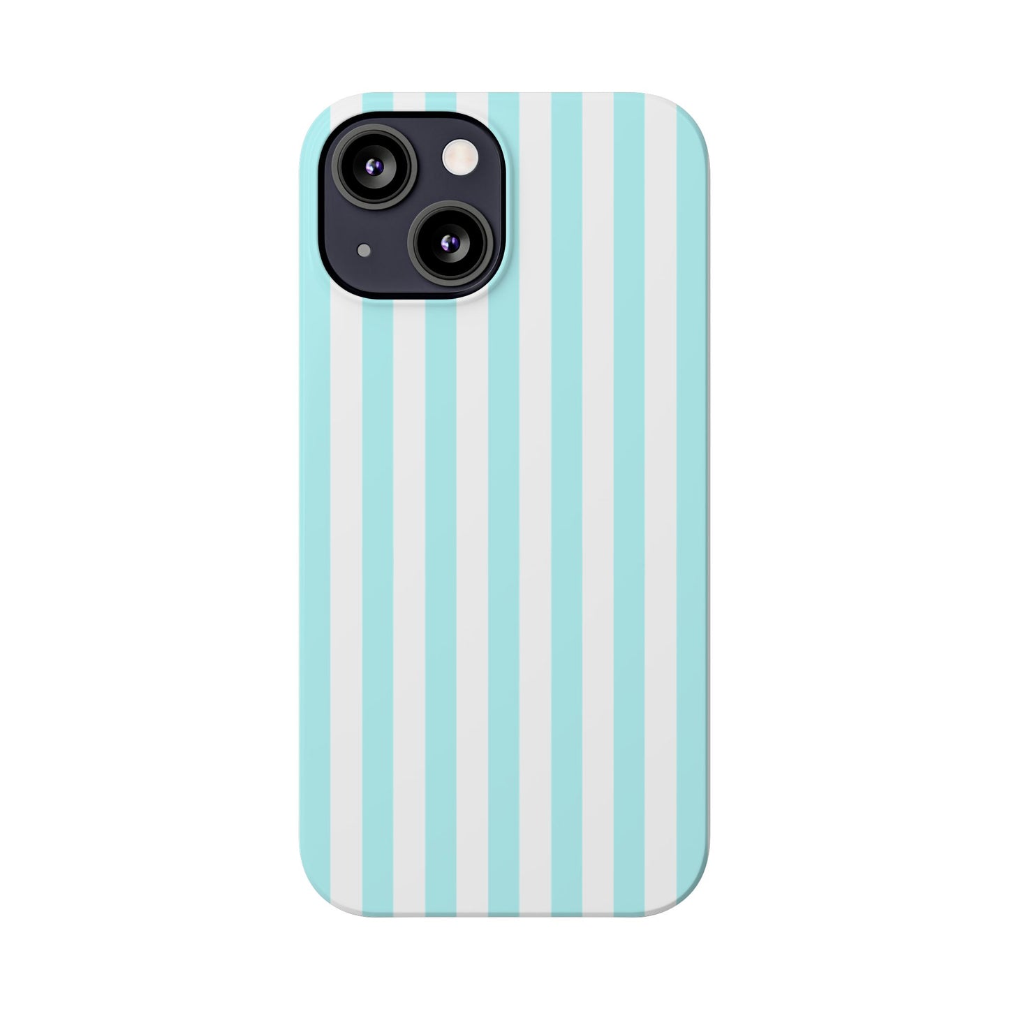 Blue Striped Summer Slim iPhone Case