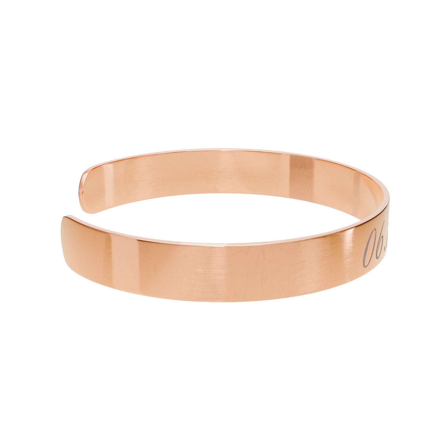 Custom Date Personalized Engraved Cuff Bracelet (Rose Gold/Gold)