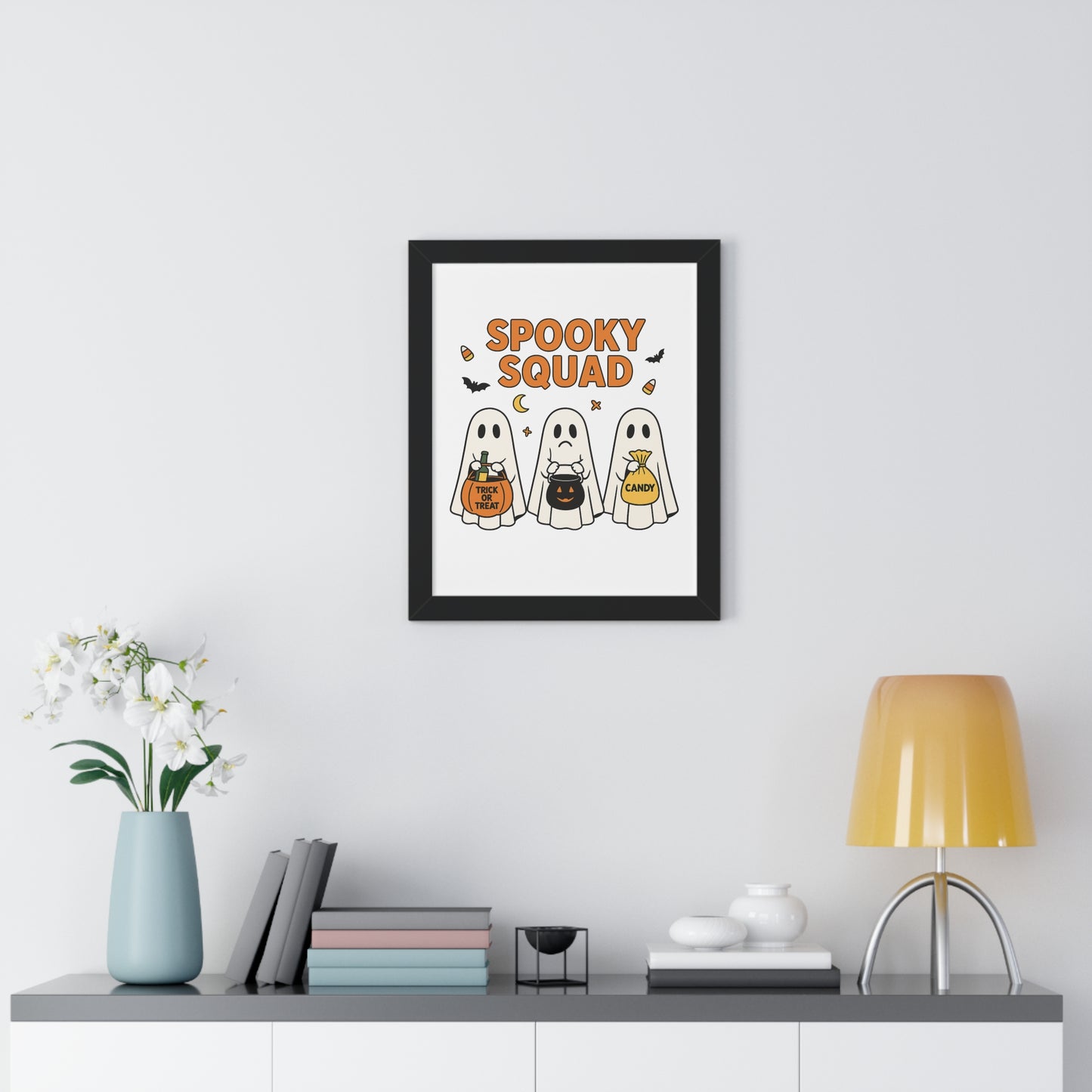 Spooky Squad Trick or Treat Framed Poster (Black or White Frame)