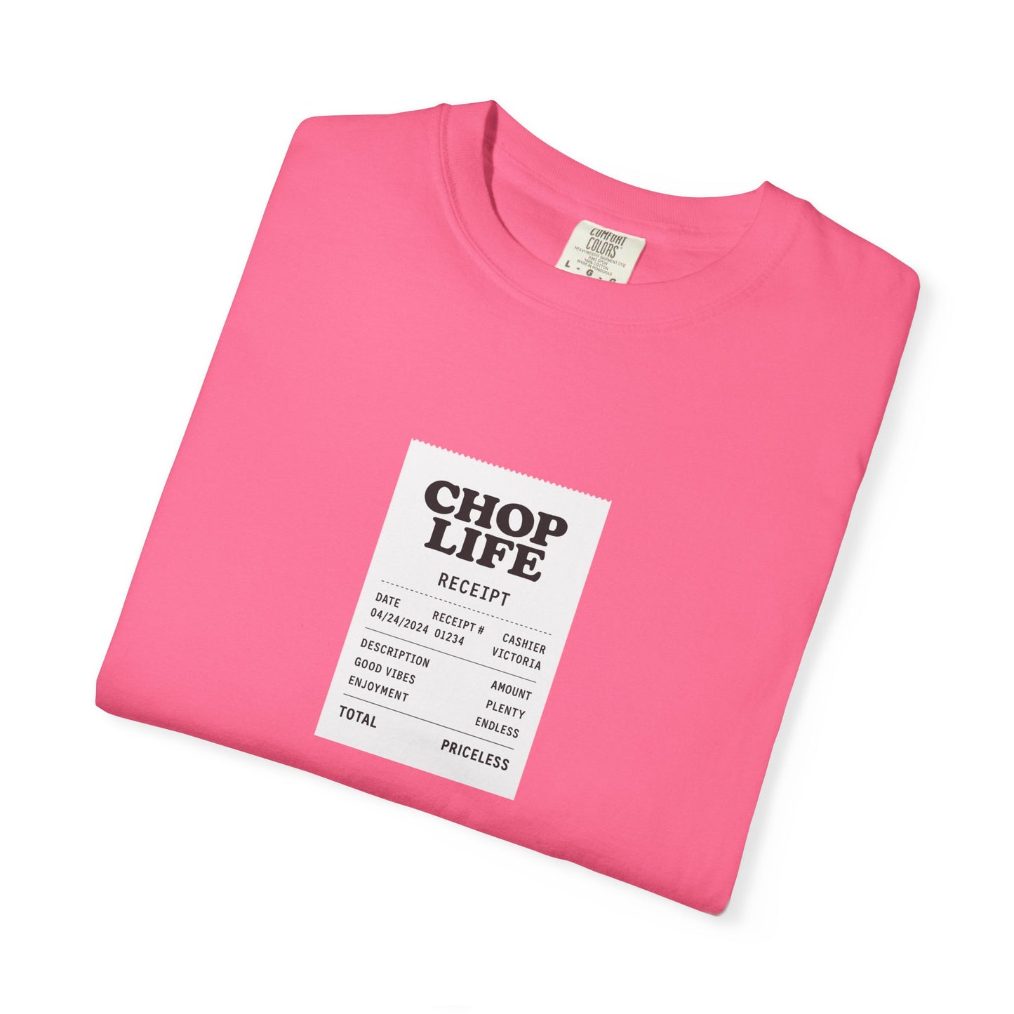 Chop Life Receipt Oversized T-shirt