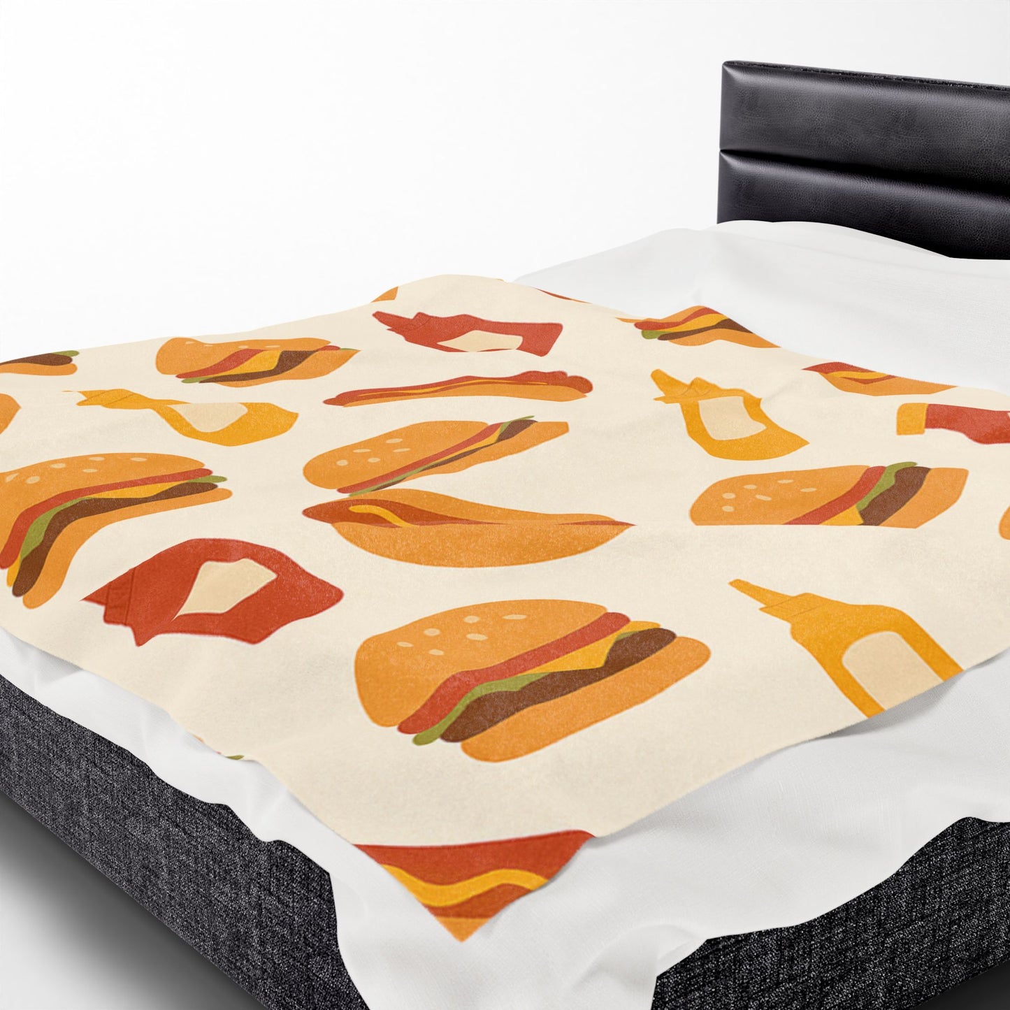 Hamburger Dog Velveteen Plush Blanket