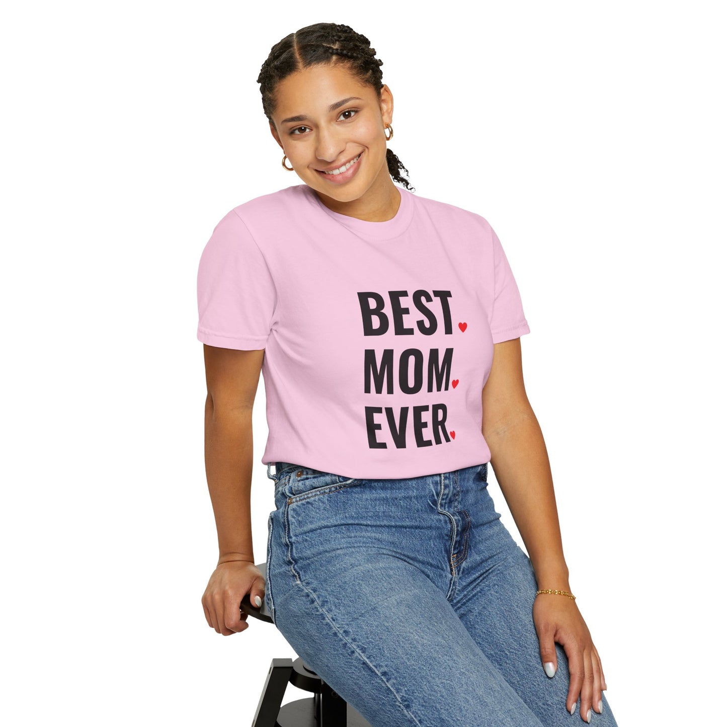Best Mom Ever Hearts Oversized T-shirt