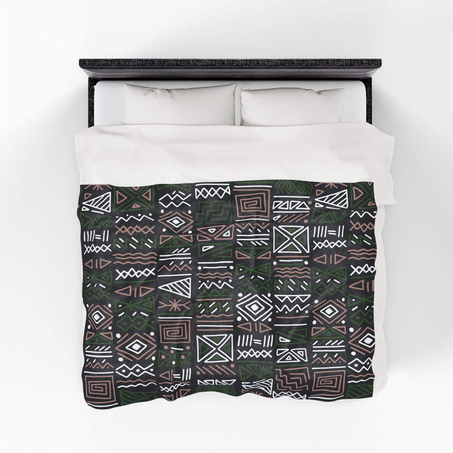 Nigerian Kente Cloth Velveteen Plush Blanket