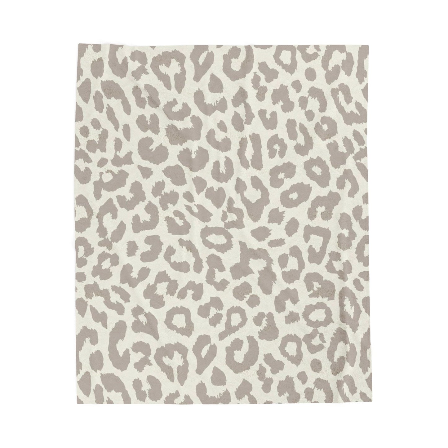 Beige Cheetah Print Velveteen Plush Blanket