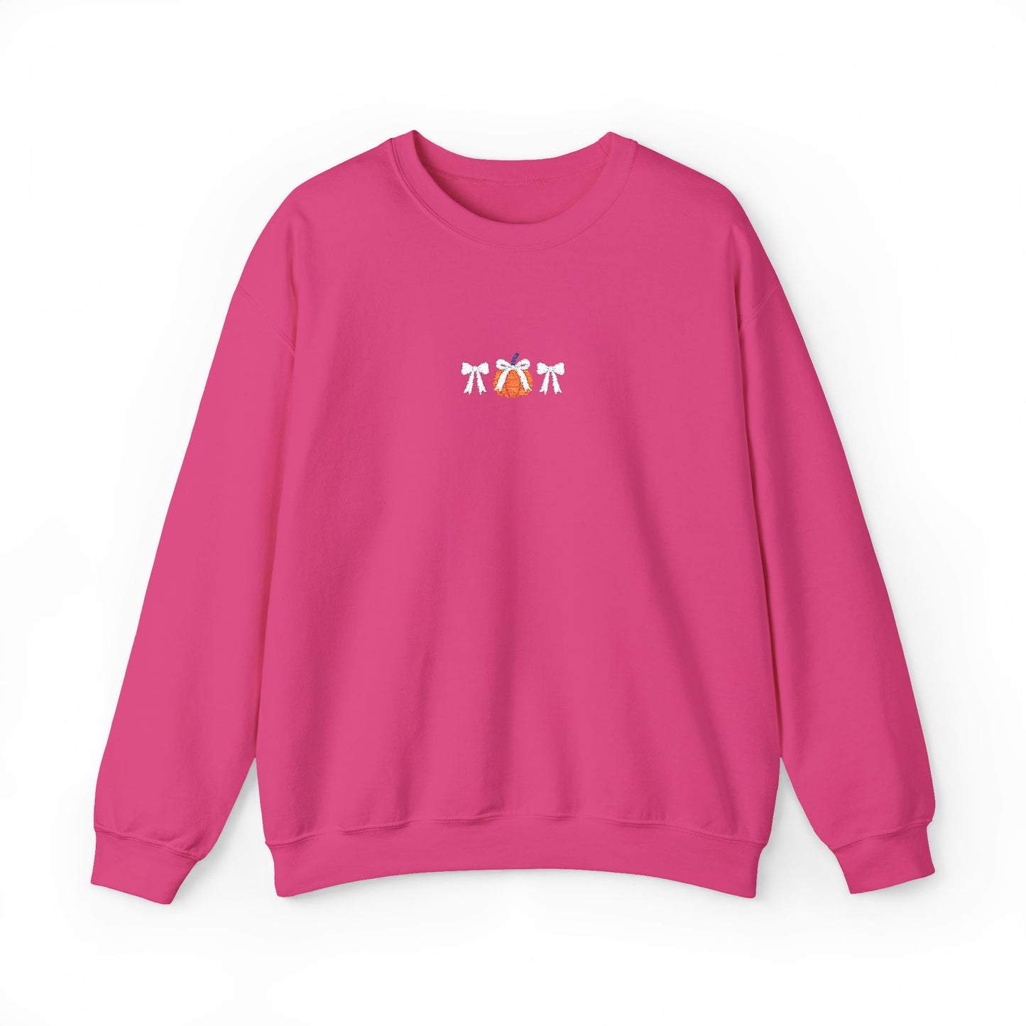 Coquette Pumpkin Embroidered Crewneck Sweatshirt