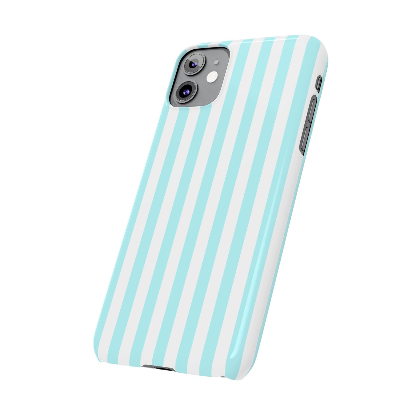 Blue Striped Summer Slim iPhone Case