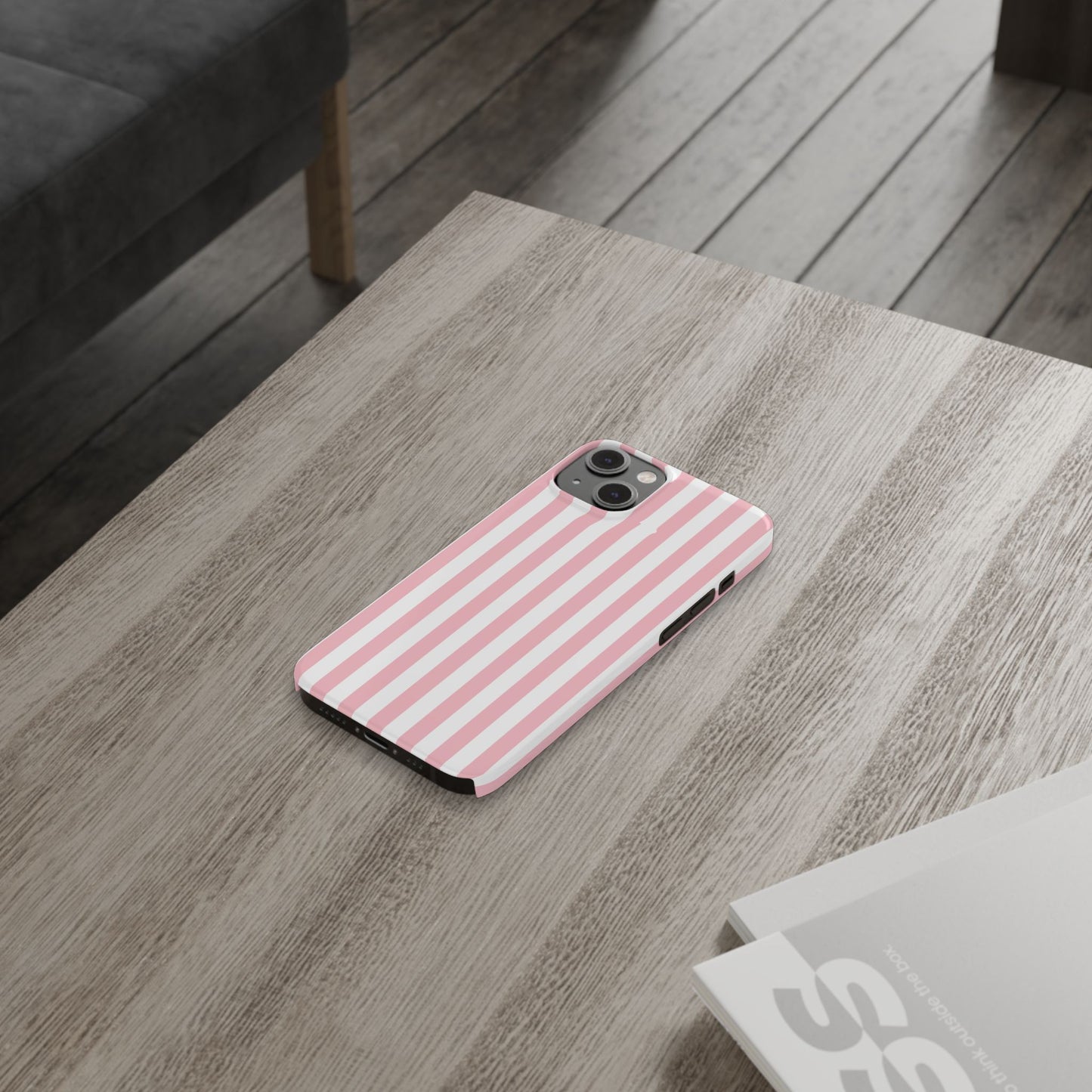 Pink Striped Summer Slim iPhone Case