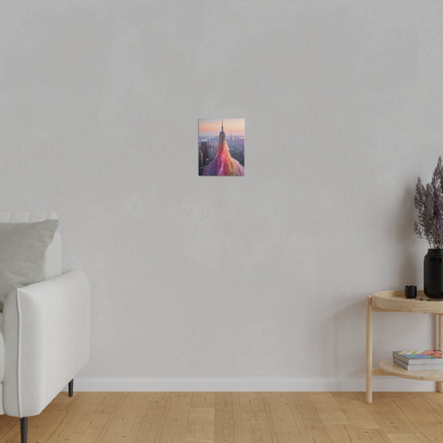 Pastel Empire State Matte Canvas, Stretched