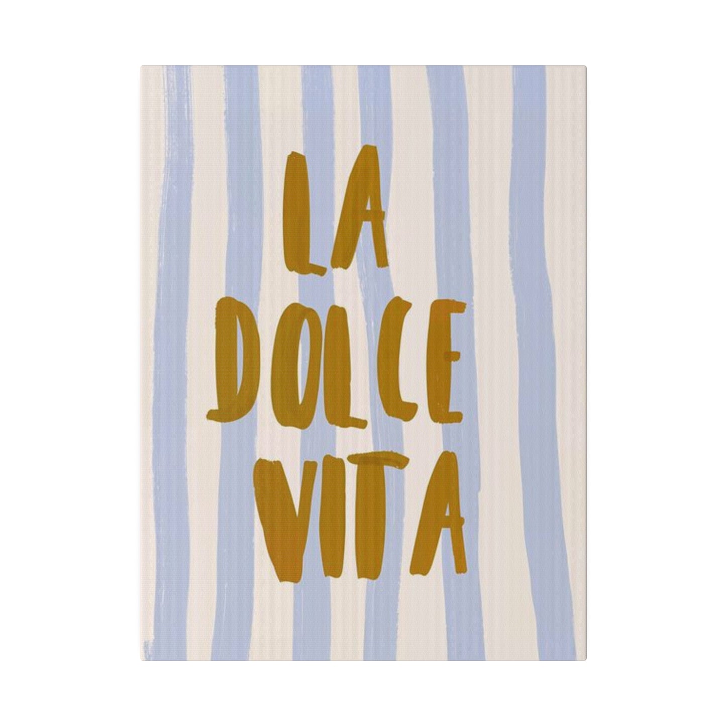 La Dolce Vita Blue Striped Matte Canvas, Stretched