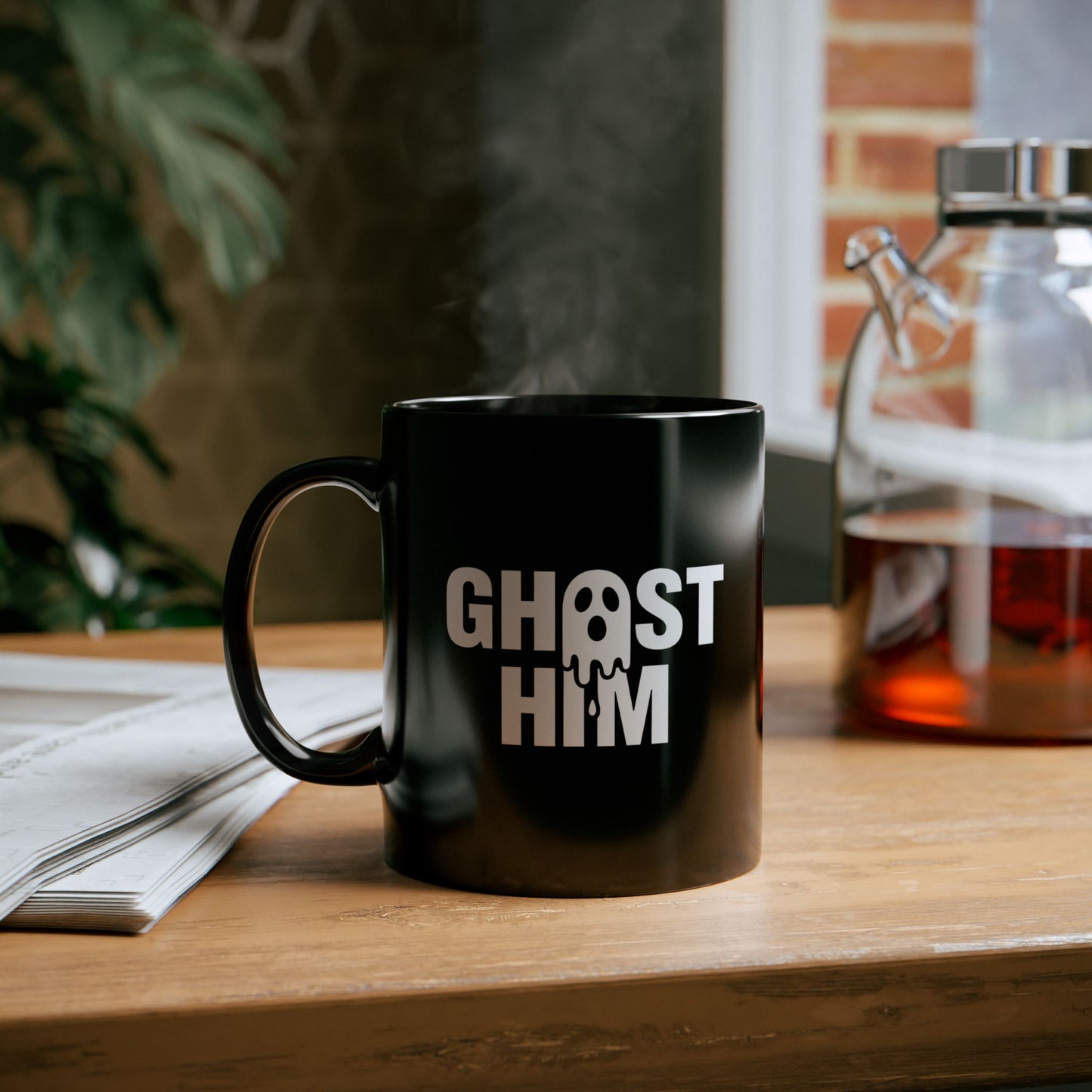 Ghost Him Black Mug (11oz, 15oz)
