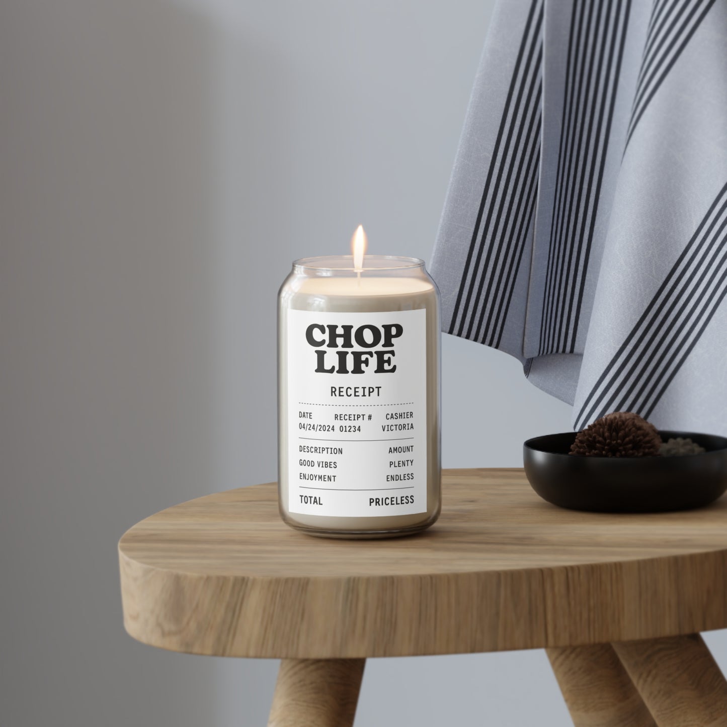 Chop Life Receipt Scented Candle (13.75 oz)