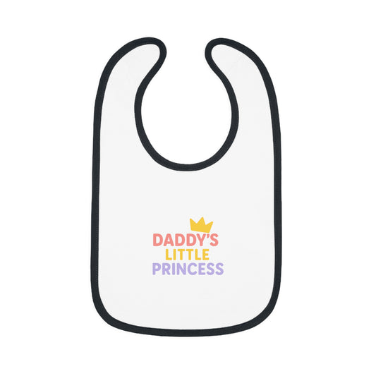 Daddy's Little Princess Baby Bib with Contrast Trim