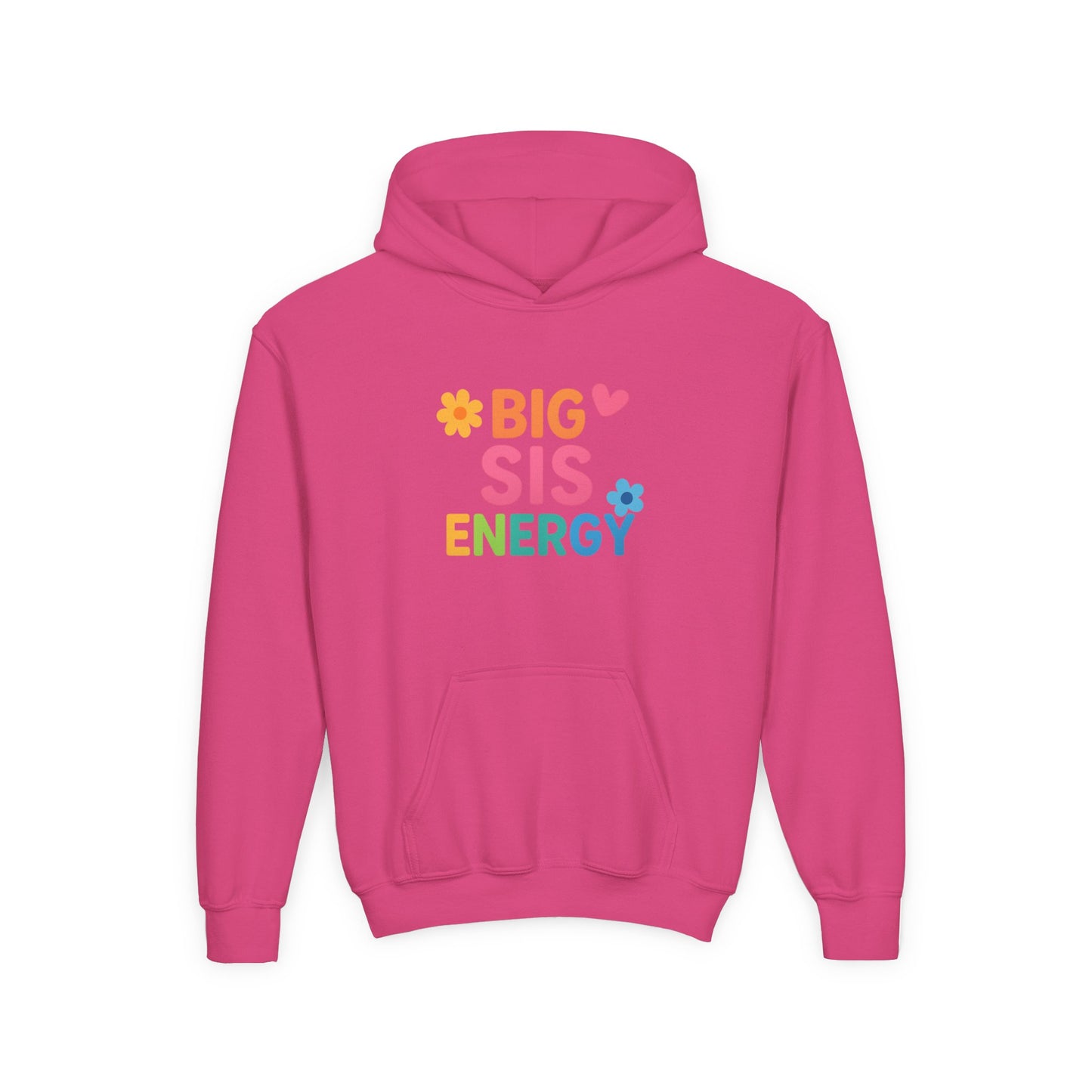 Big Sis Energy Kids Youth Hoodie