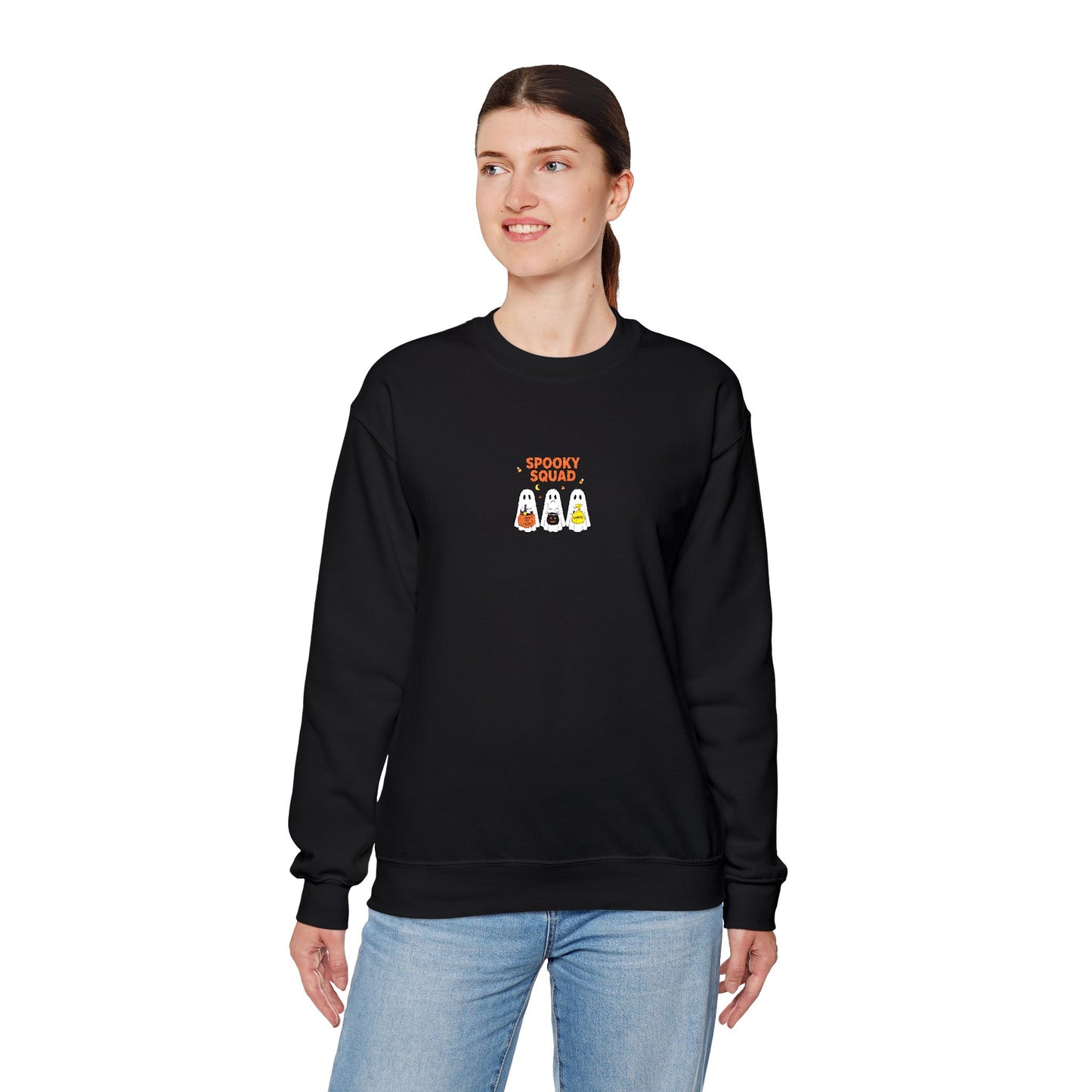 Spooky Squad Trick or Treat Embroidered Crewneck Sweatshirt