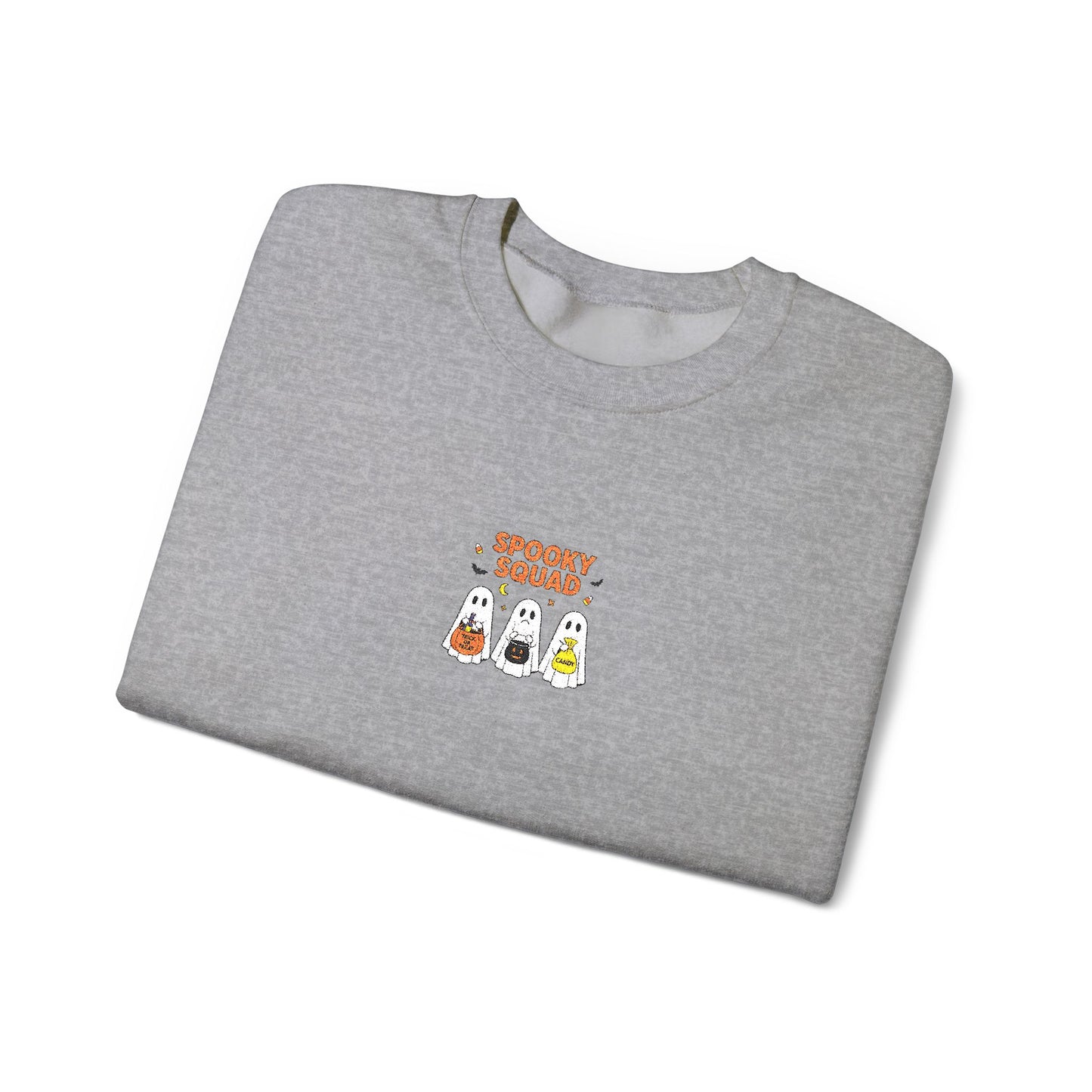 Spooky Squad Trick or Treat Embroidered Crewneck Sweatshirt