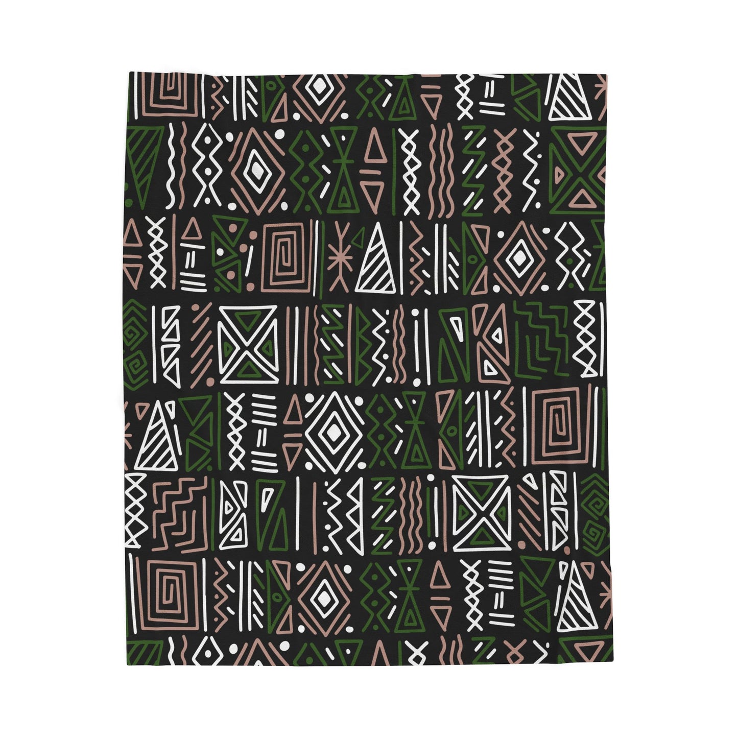 Nigerian Kente Cloth Velveteen Plush Blanket