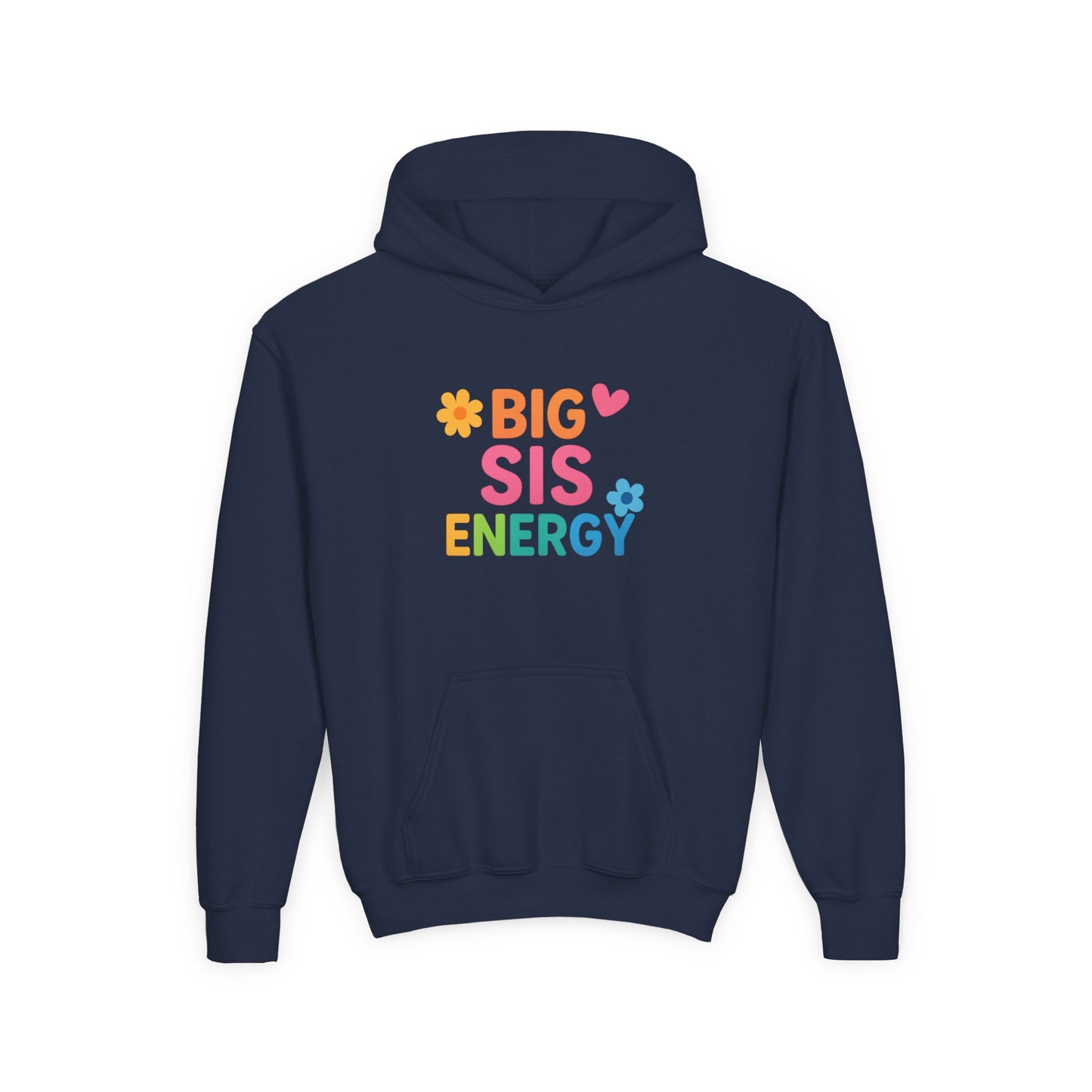 Big Sis Energy Kids Youth Hoodie