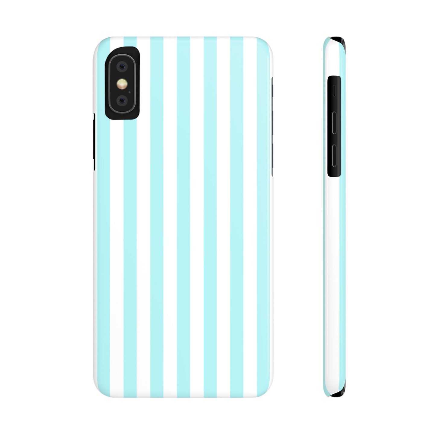 Blue Striped Summer Slim iPhone Case