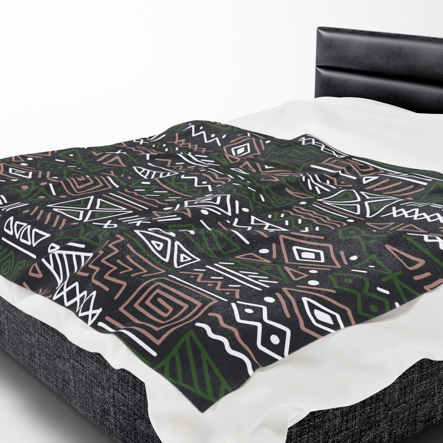 Nigerian Kente Cloth Velveteen Plush Blanket