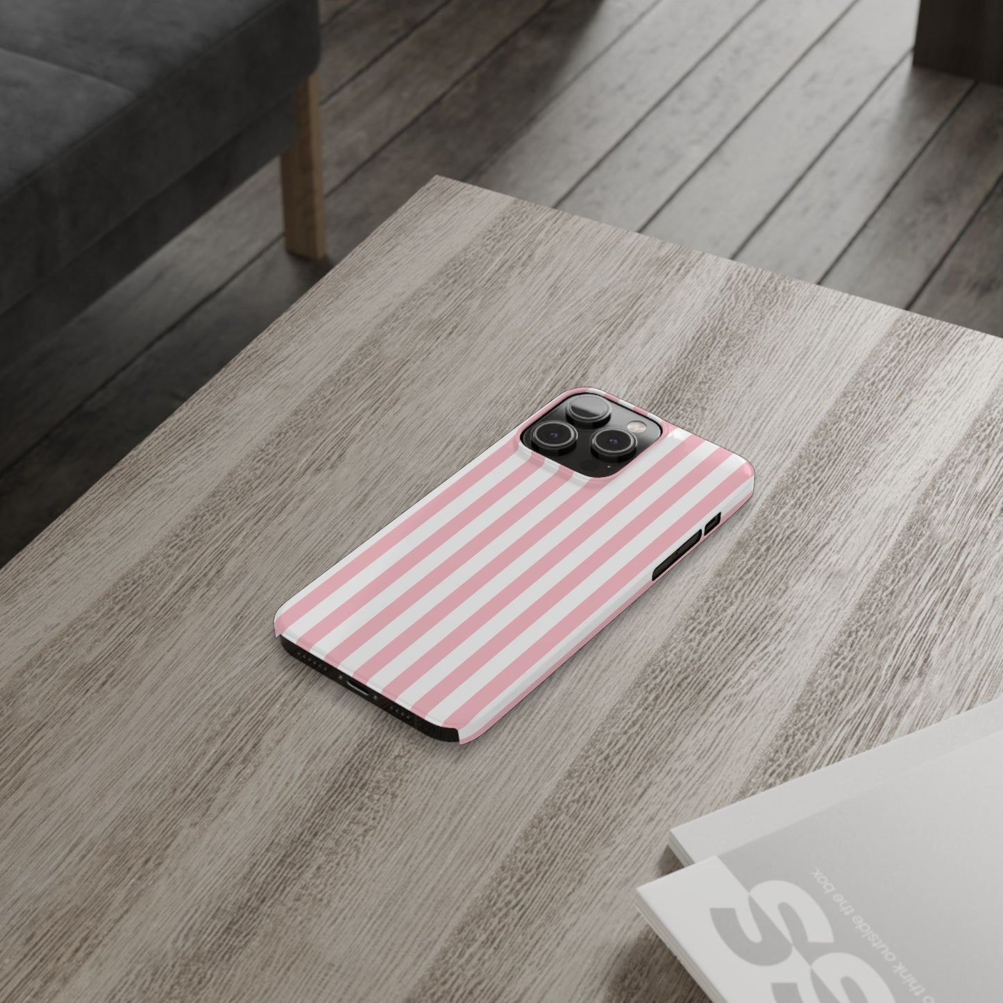 Pink Striped Summer Slim iPhone Case
