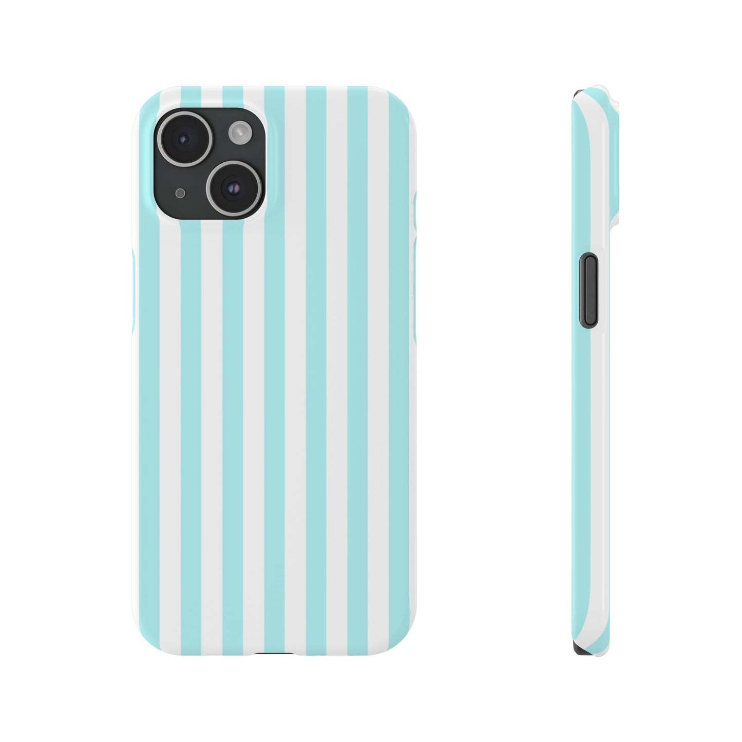 Blue Striped Summer Slim iPhone Case