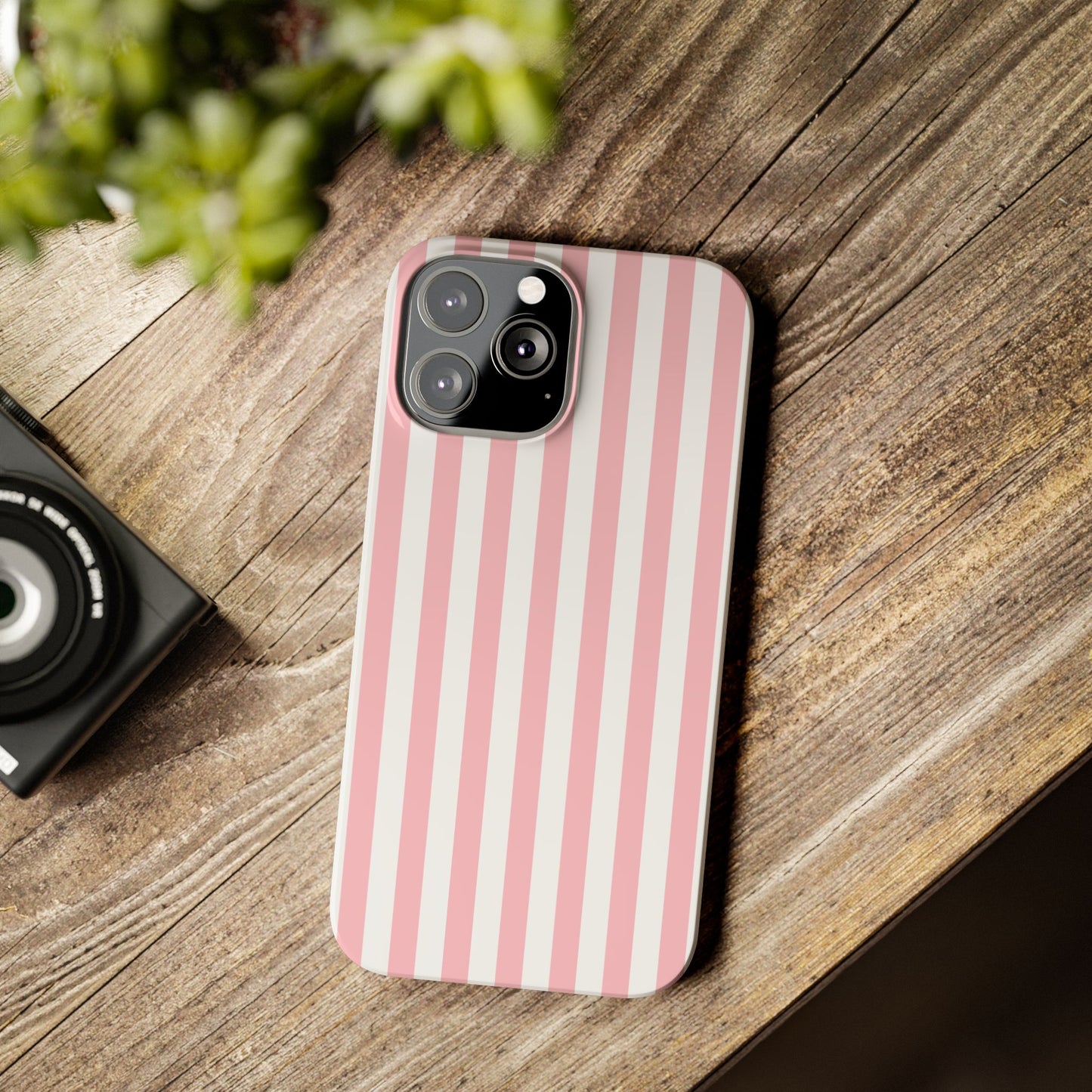 Pink Striped Summer Slim iPhone Case