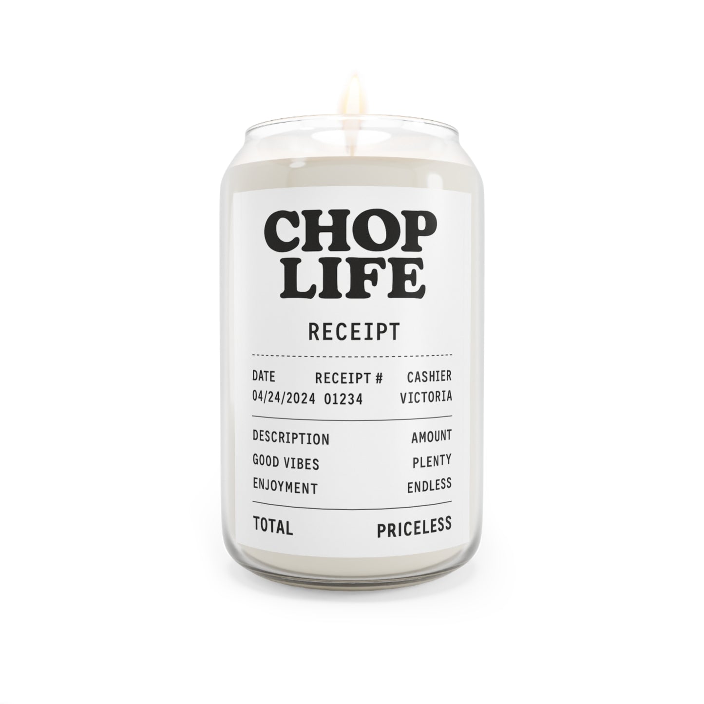 Chop Life Receipt Scented Candle (13.75 oz)