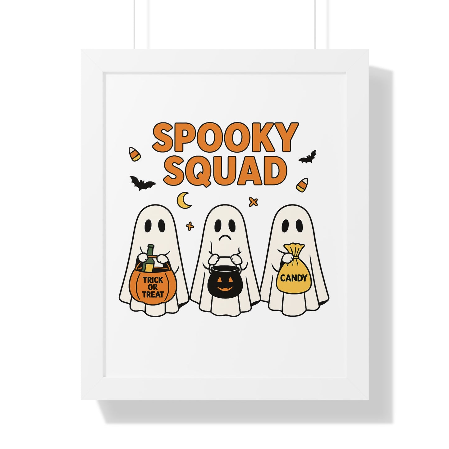 Spooky Squad Trick or Treat Framed Poster (Black or White Frame)
