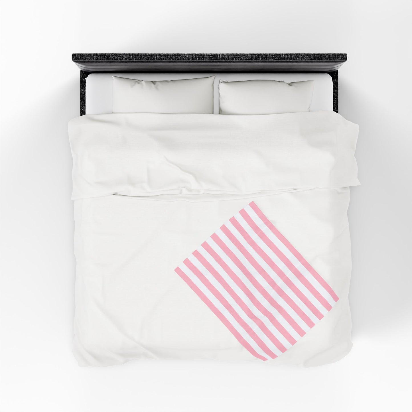 Pink Striped Summer Velveteen Plush Blanket