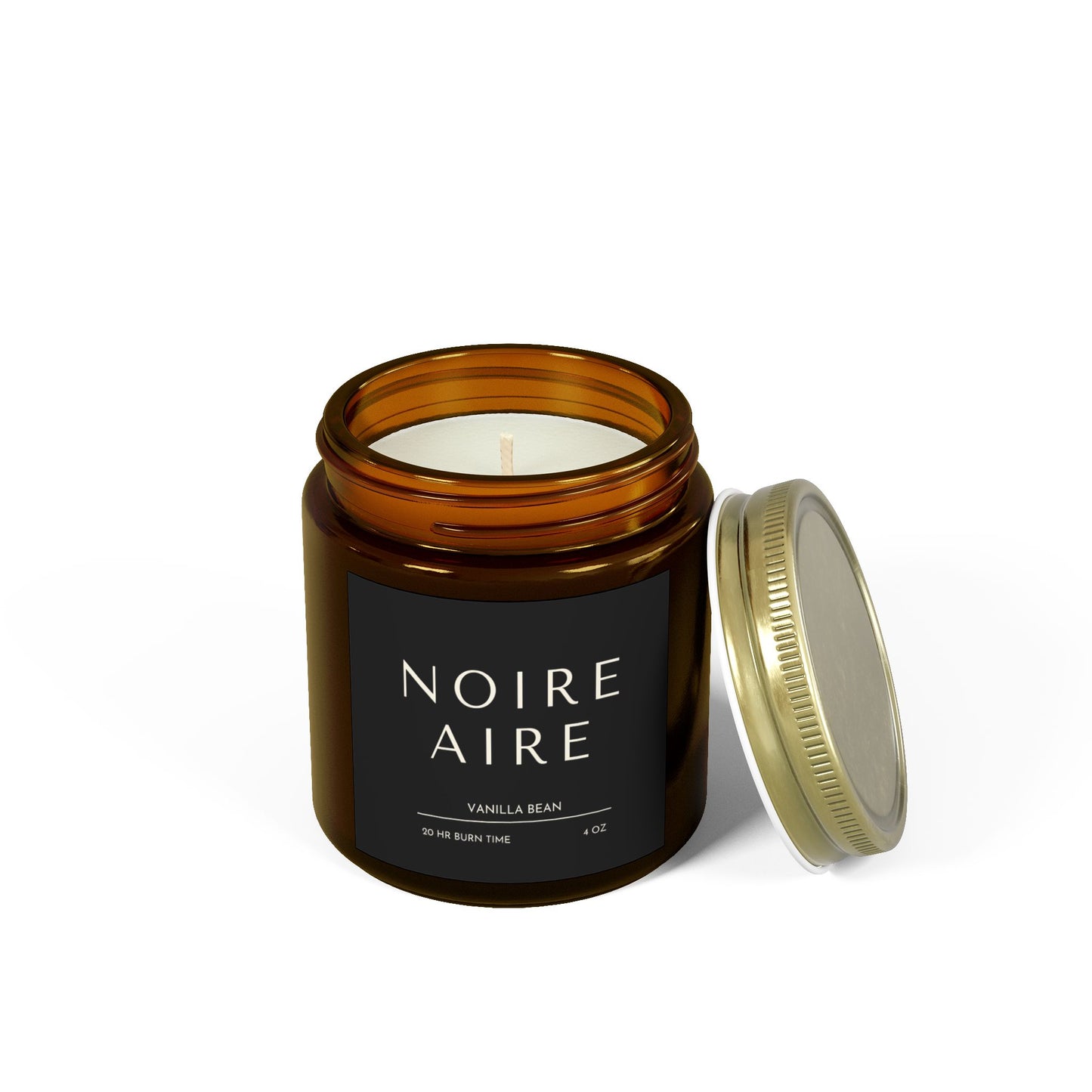 Noire Aire Vanilla Bean Scented Candles (4oz, 9oz)