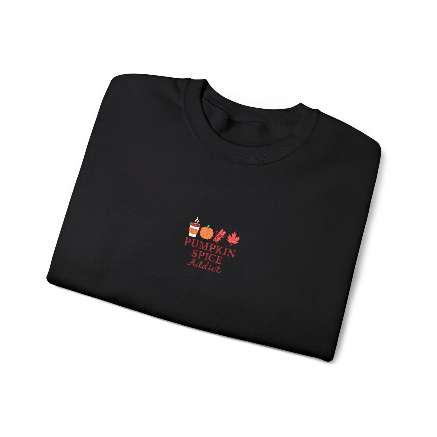 Pumpkin Spice Addict Embroidered Crewneck Sweatshirt