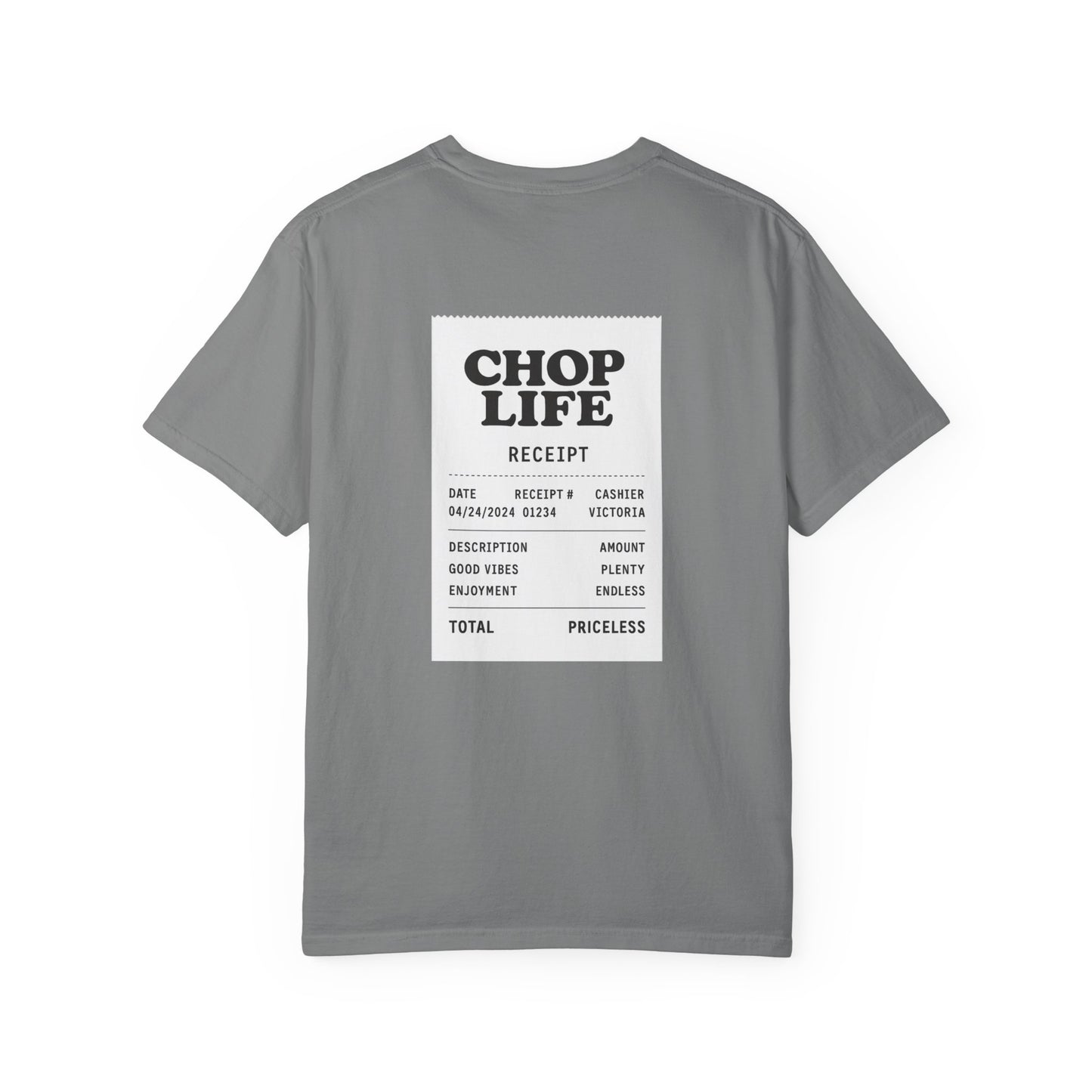 Chop Life Receipt Oversized T-shirt